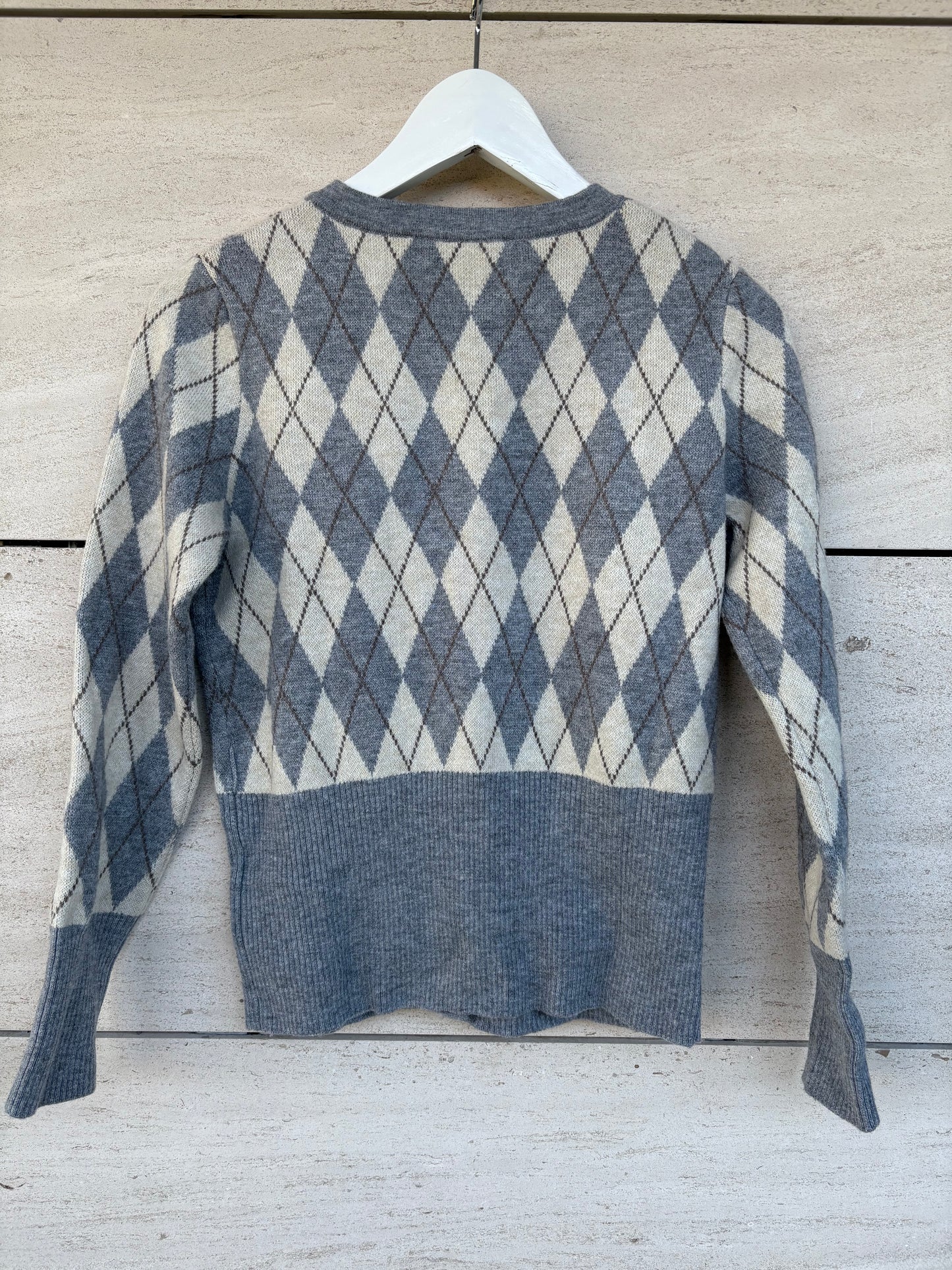 ZARA. Chaqueta rombos con lana