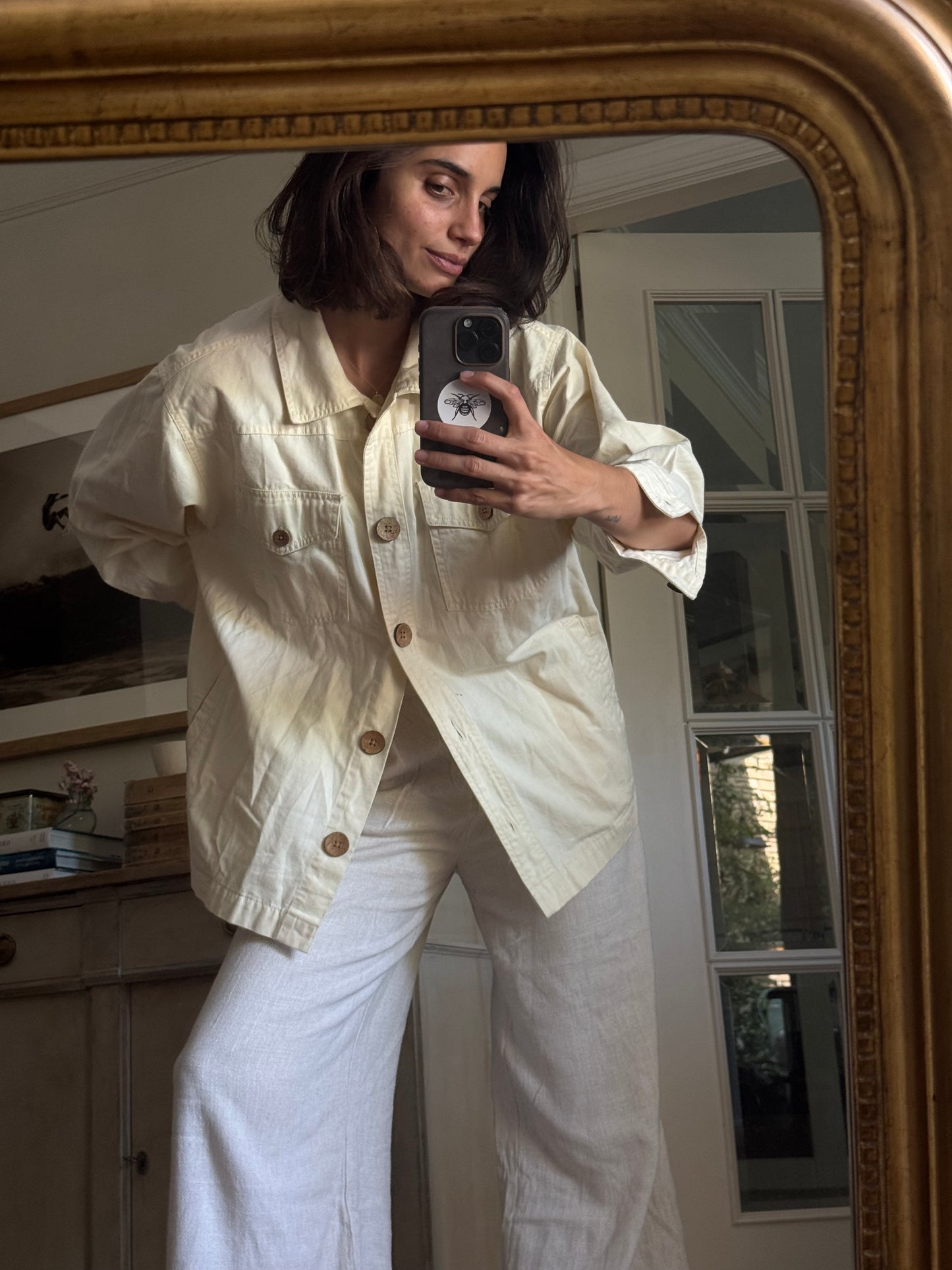 SKFK. Chaqueta beige algodón T.36