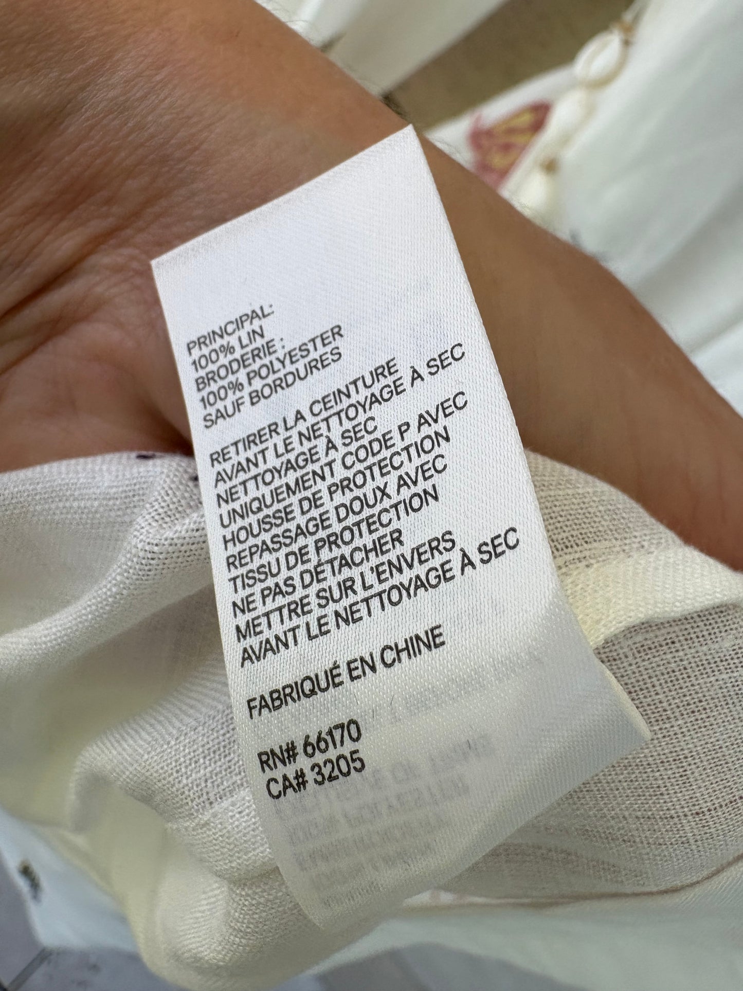 ZIMMERMANN. Vestido camisero de lino bordados insectos