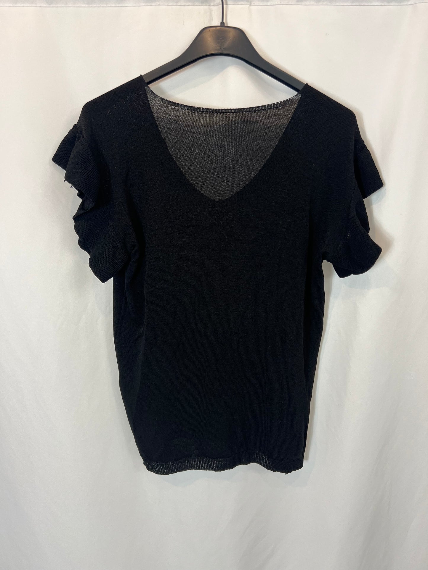 OTHERS. Black flowy knit top. TM