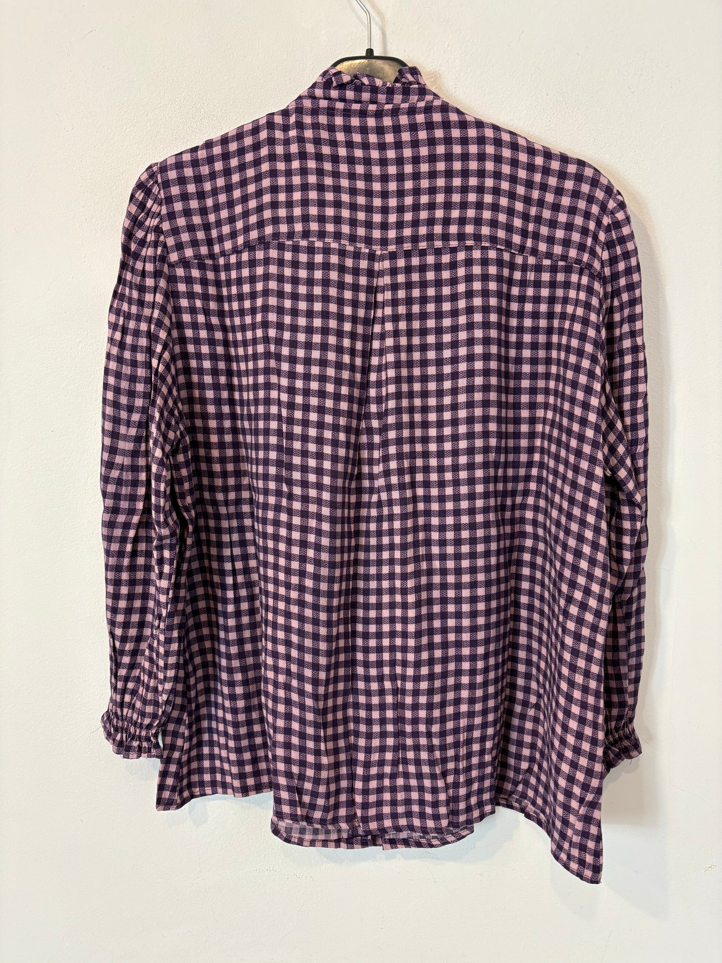 NOON. Blusa cuadros tonos malva