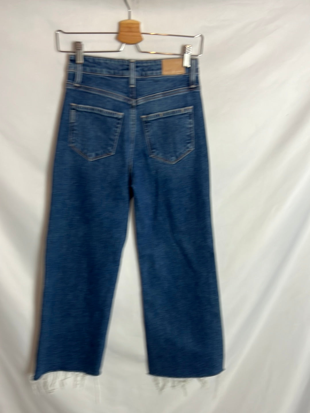 PAIGE. Fringed denim culottes. T 25 (34)