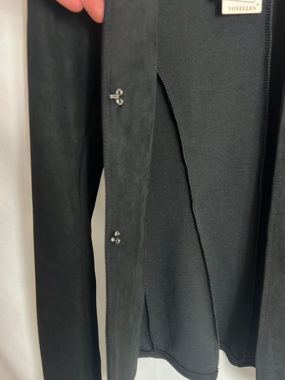 VOYELLES. Black suede jacket. TS