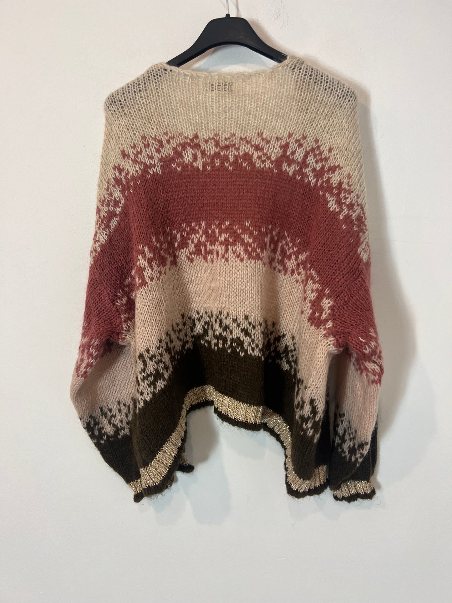 OTRAS. Cárdigan rayas rosa marrón T.s/m