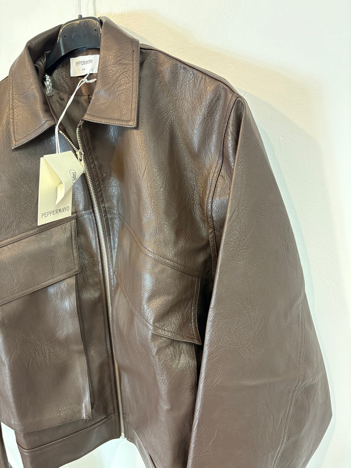 PEPPERMAYO. Brown jacket with pockets. TS/M