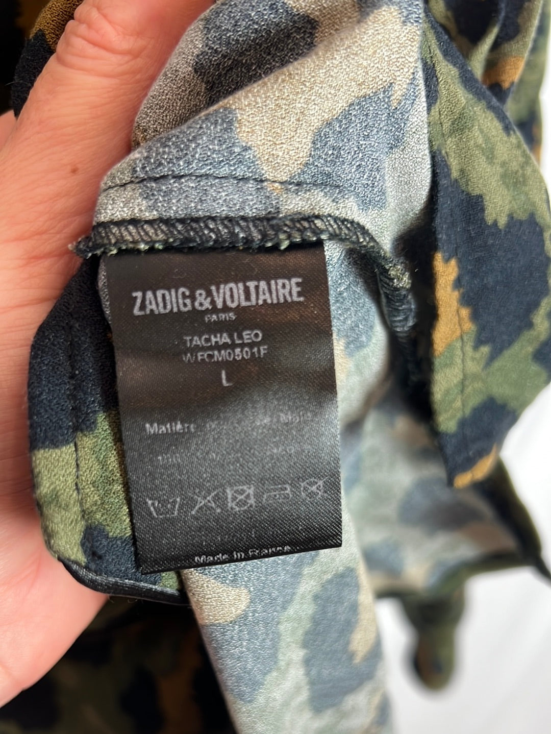 ZADIG&VOLTAIRE. Green print shirt. T.L.