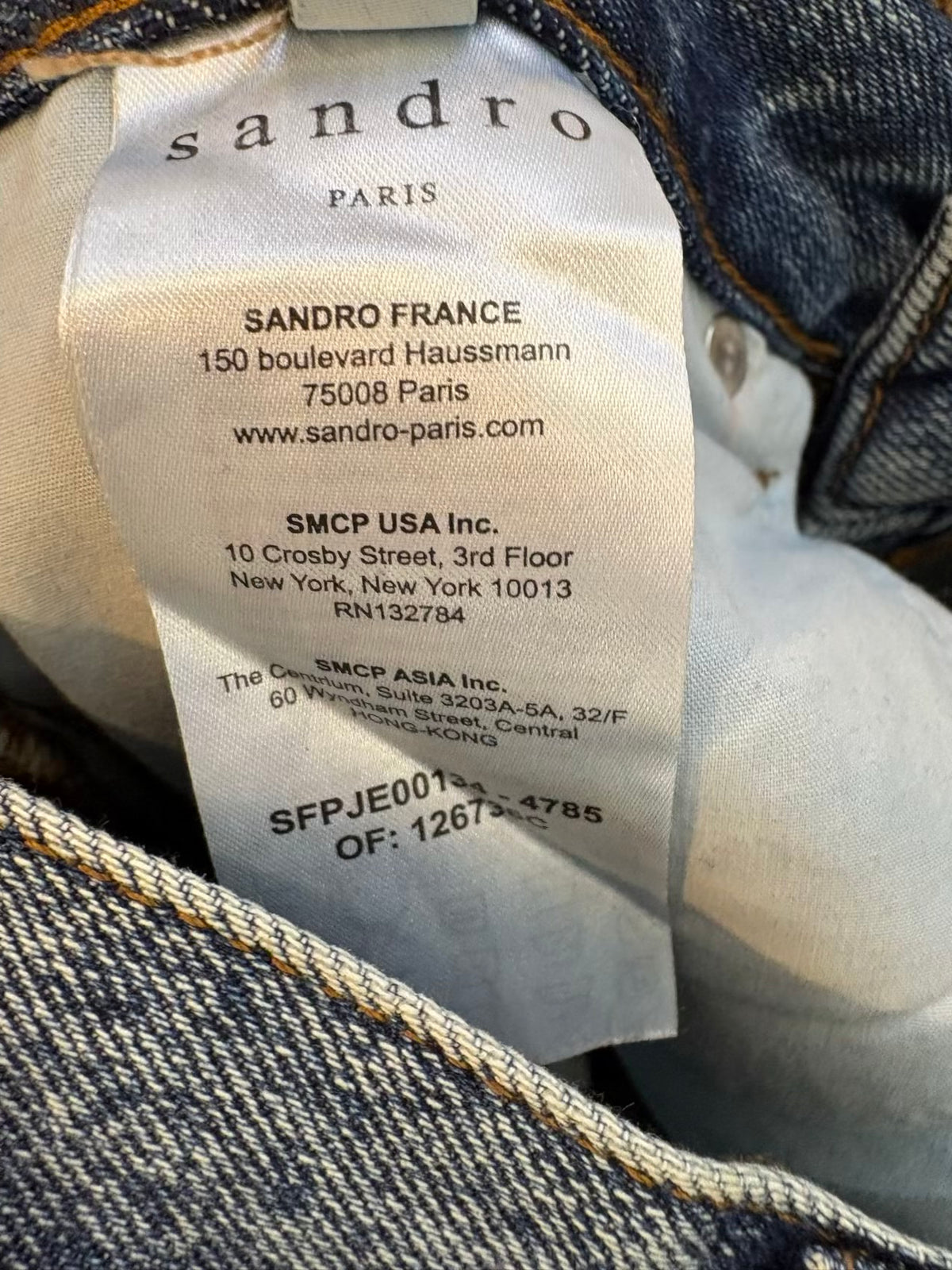 Denim recto cintura alta