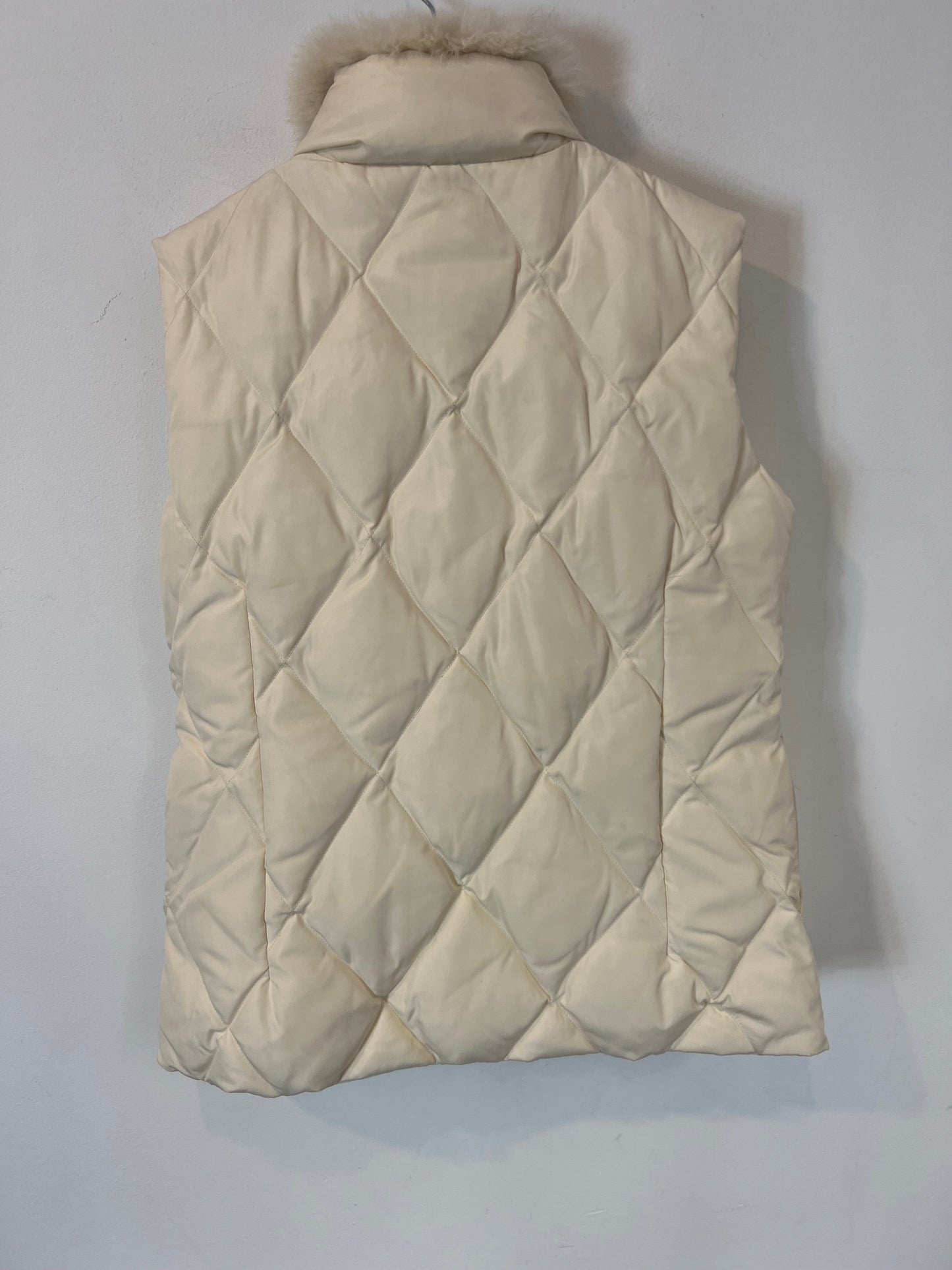 OTRAS. Chaleco reversible beige pluma oca. T S