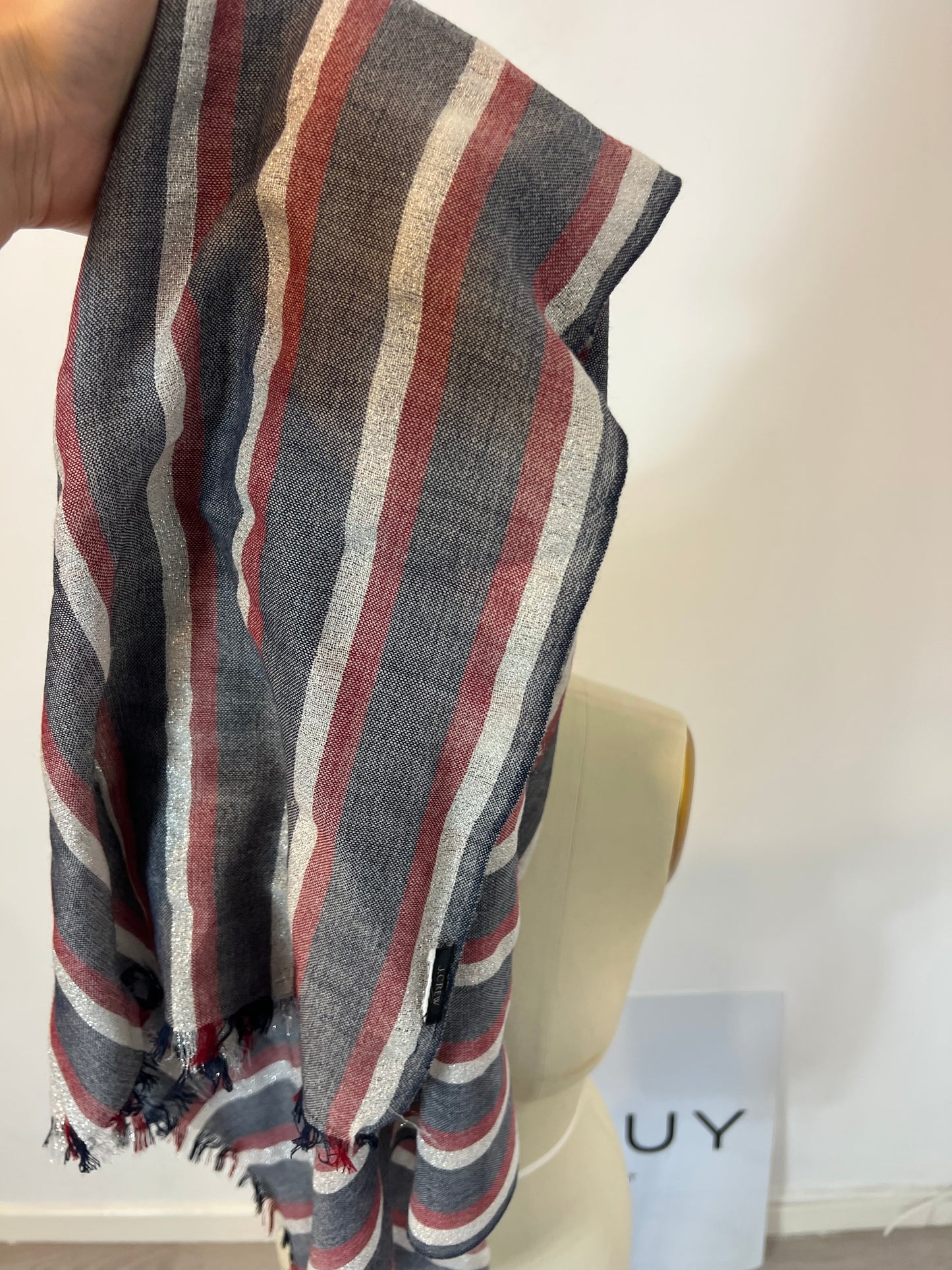 J CREW. Pañuelo rayas jaspeado