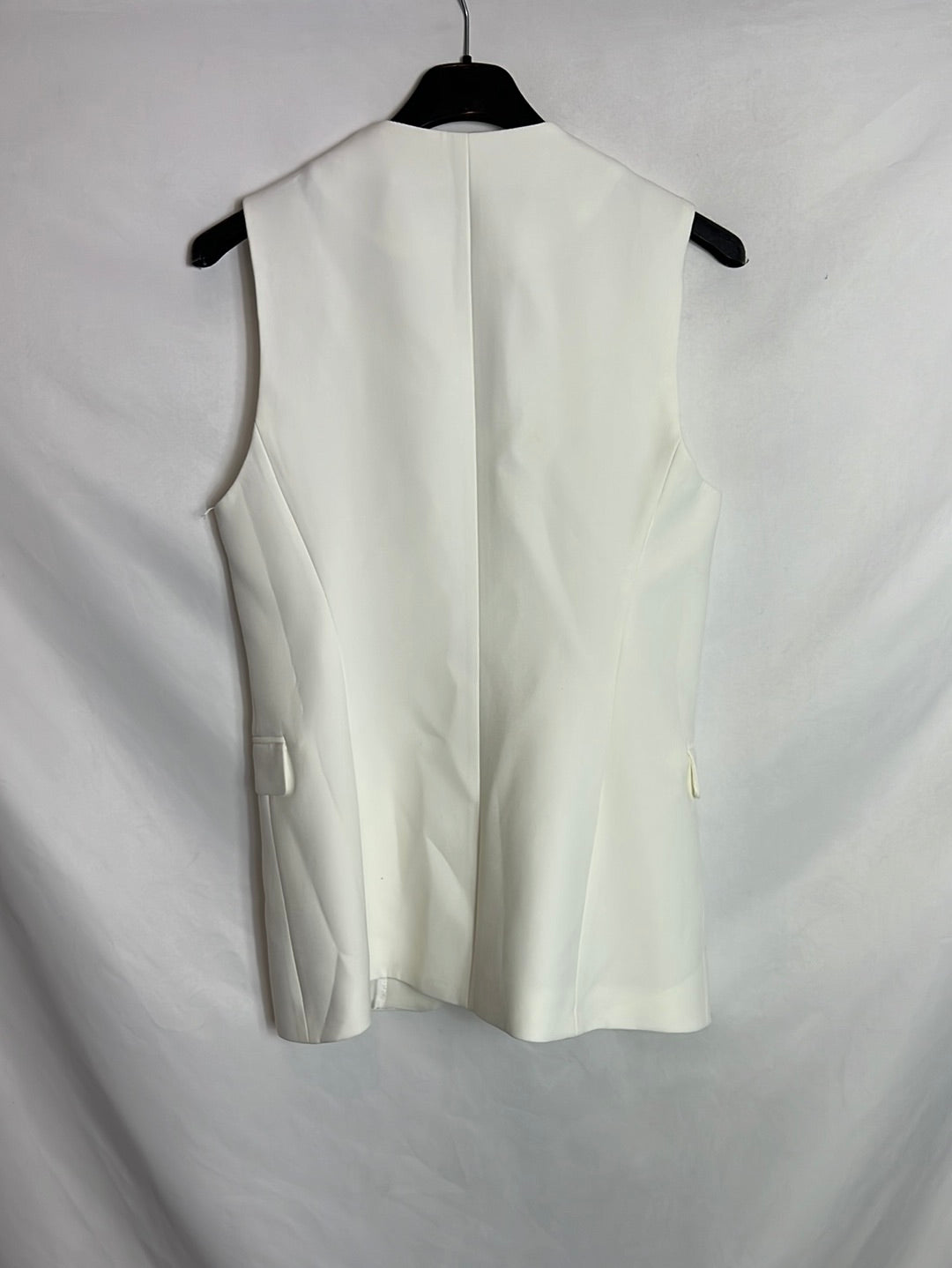 ZARA. Chaleco blanco doble solapa. TS