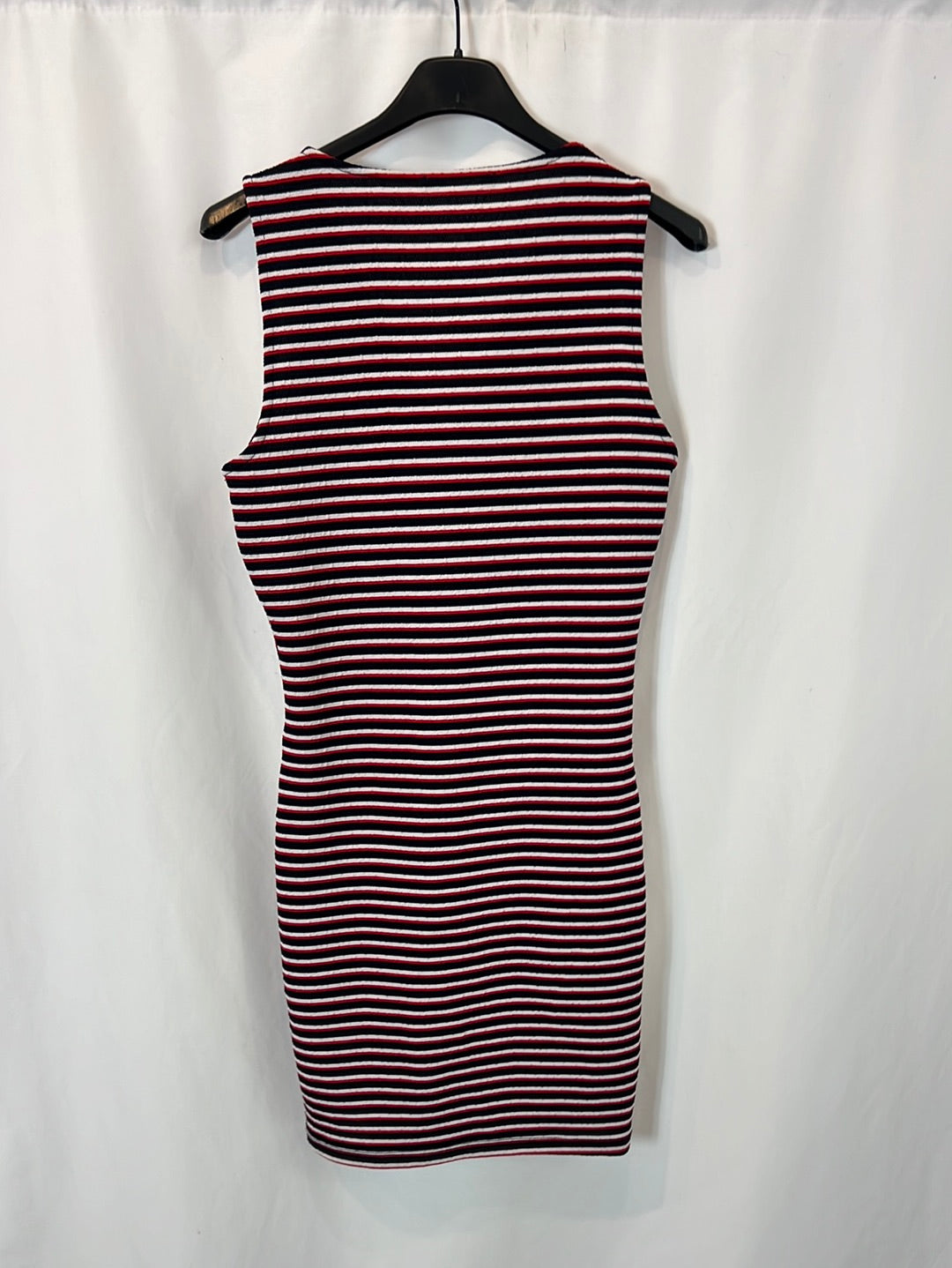 MANGO. Short striped stretch dress. TS