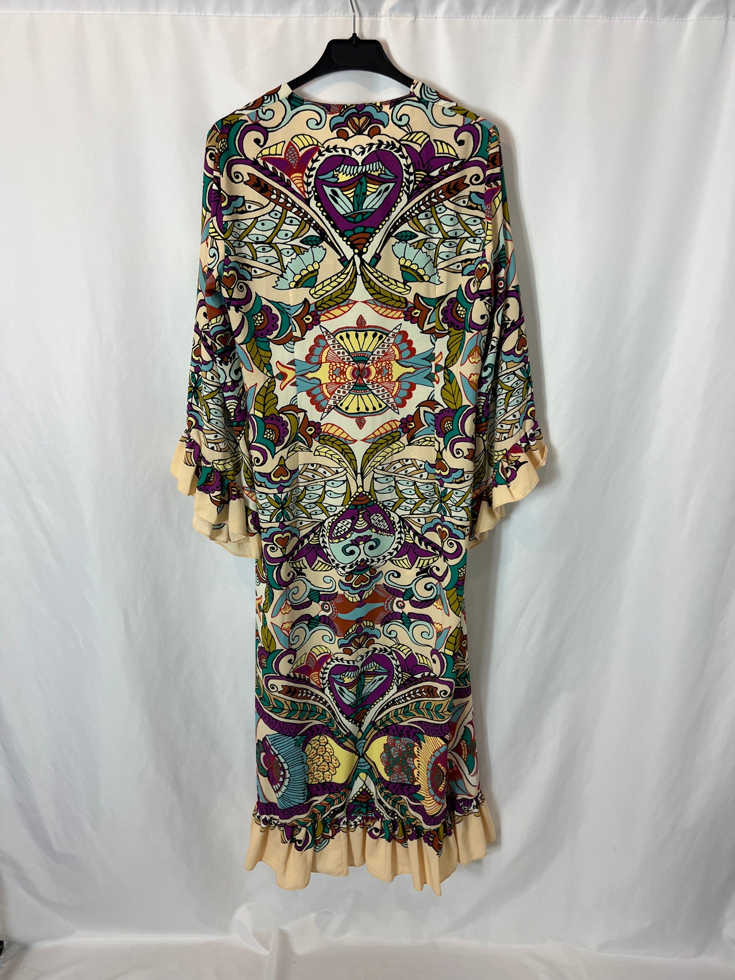 ZARA. Vestido largo estampado estilo túnica. T M