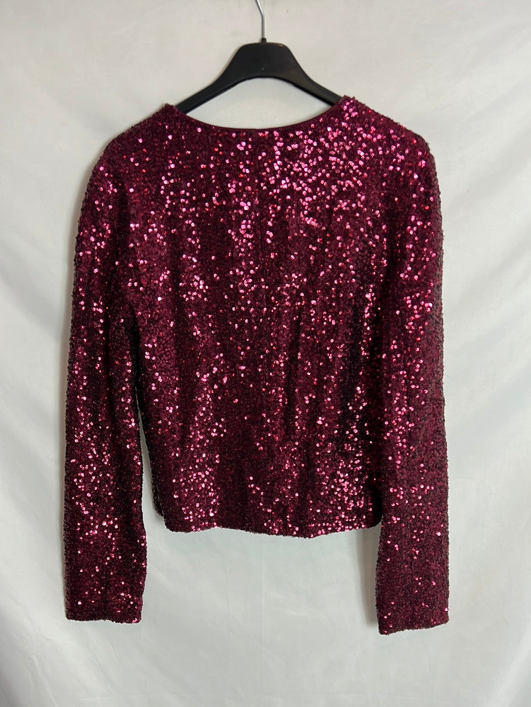FROM PETITS HAUTS. Pink sequin jacket. T 1(S)
