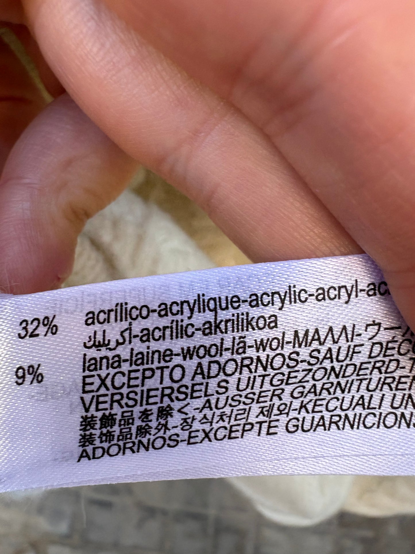 ZARA. jersey sin mangas crudo cuerdas