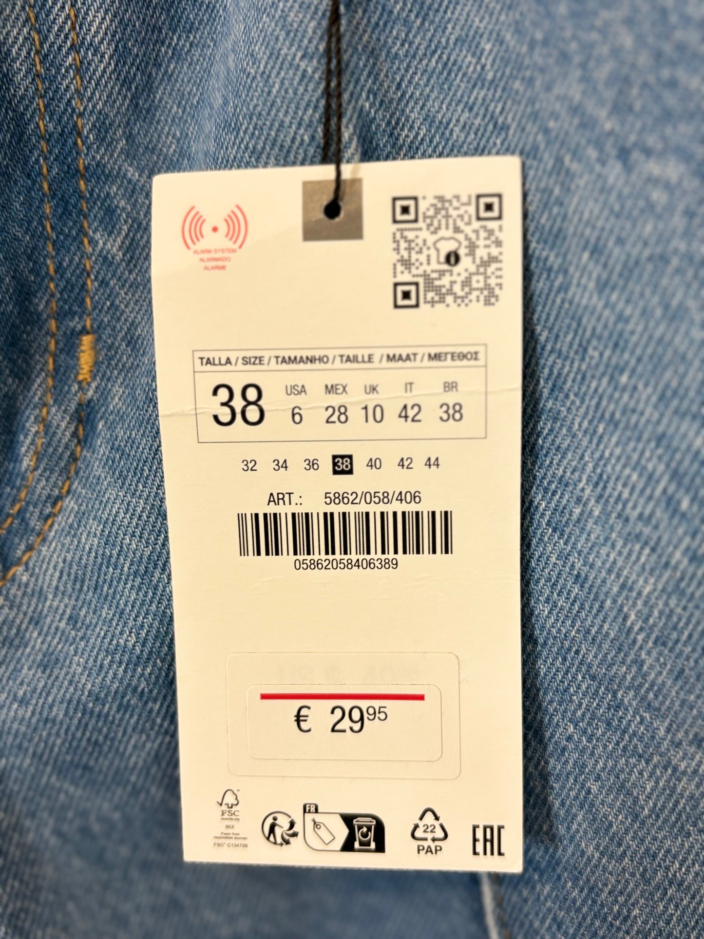 ZARA. Denim culotte sewing. T 38