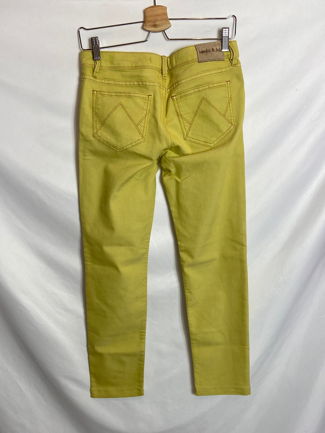 BIMBA Y LOLA. Yellow denim trousers, size 38