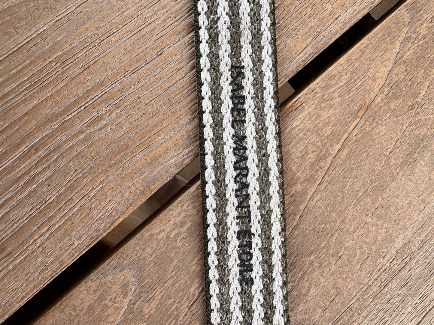 OTHERS. Adjustable two-tone fabric belt