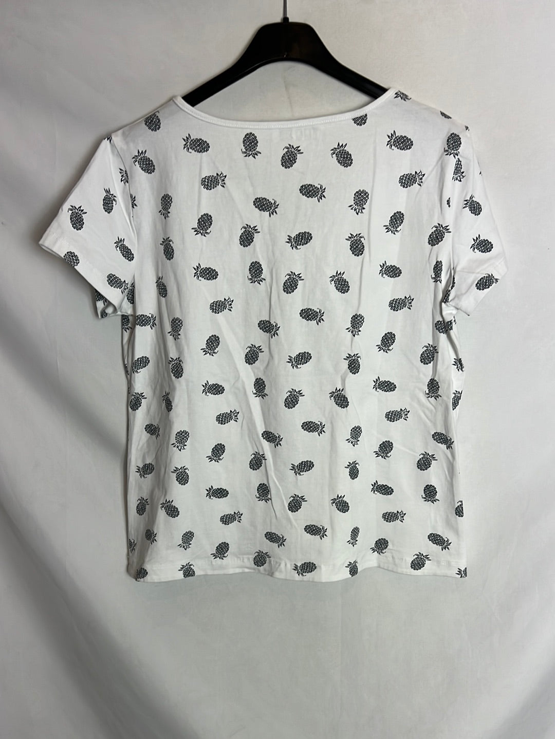 MIAO. Camiseta blanca piñas. TXXL