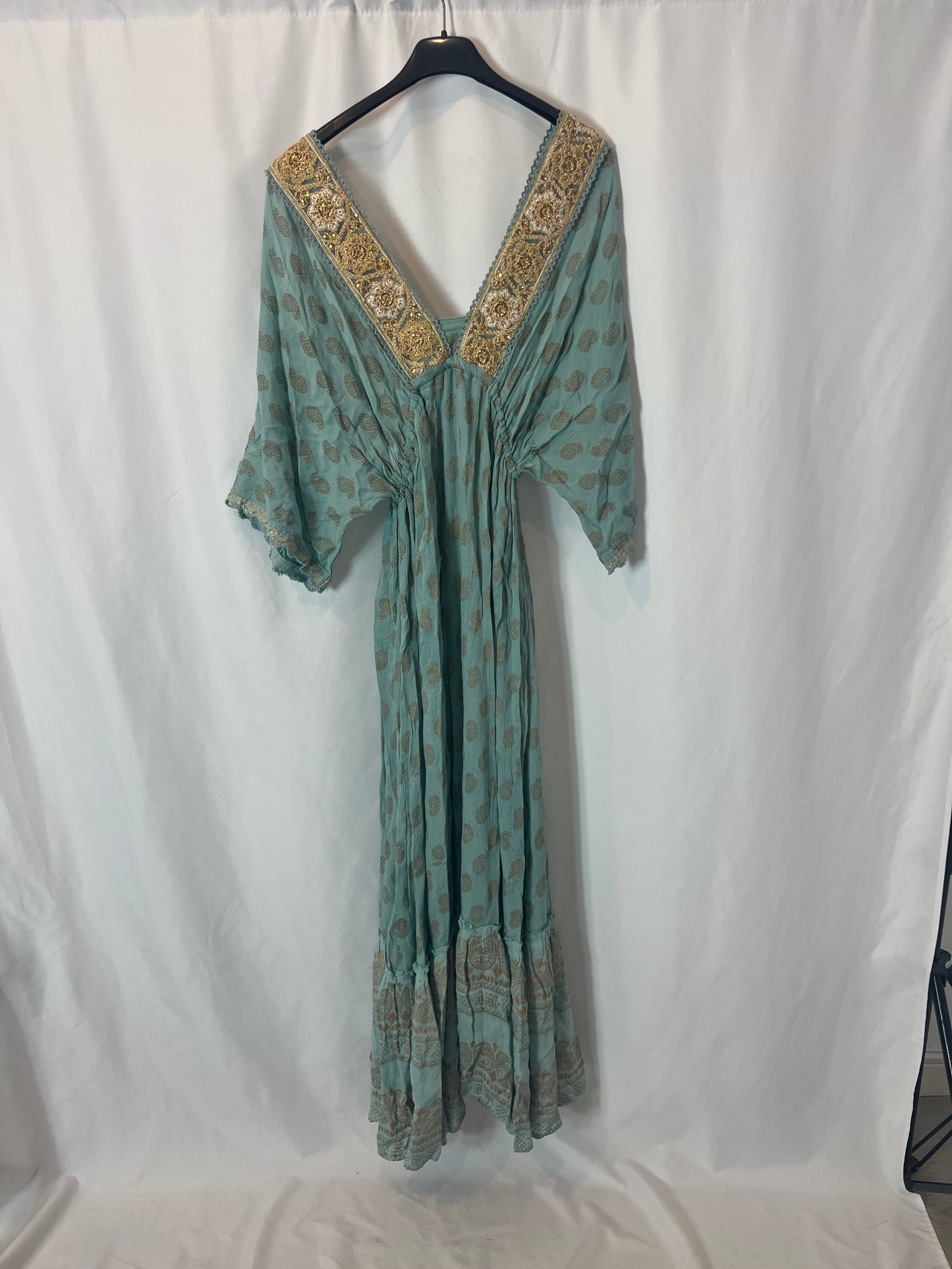 OTHERS. Long light blue dress with lace detail. YOU (S)