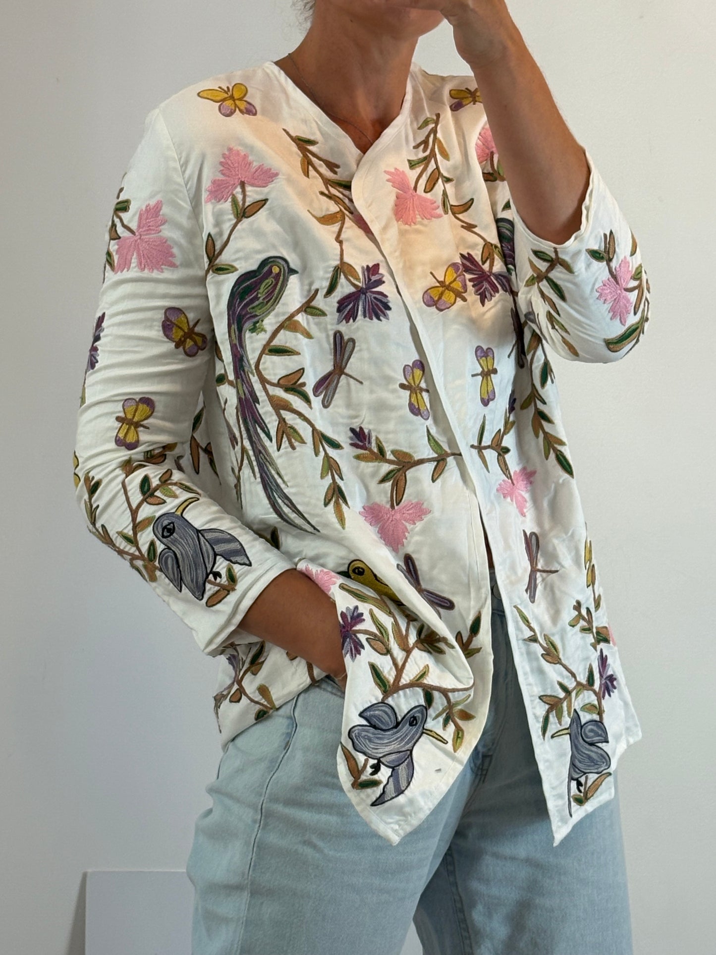 FORTE FORTE. Chaqueta blanca bordada T.0(xs/s)