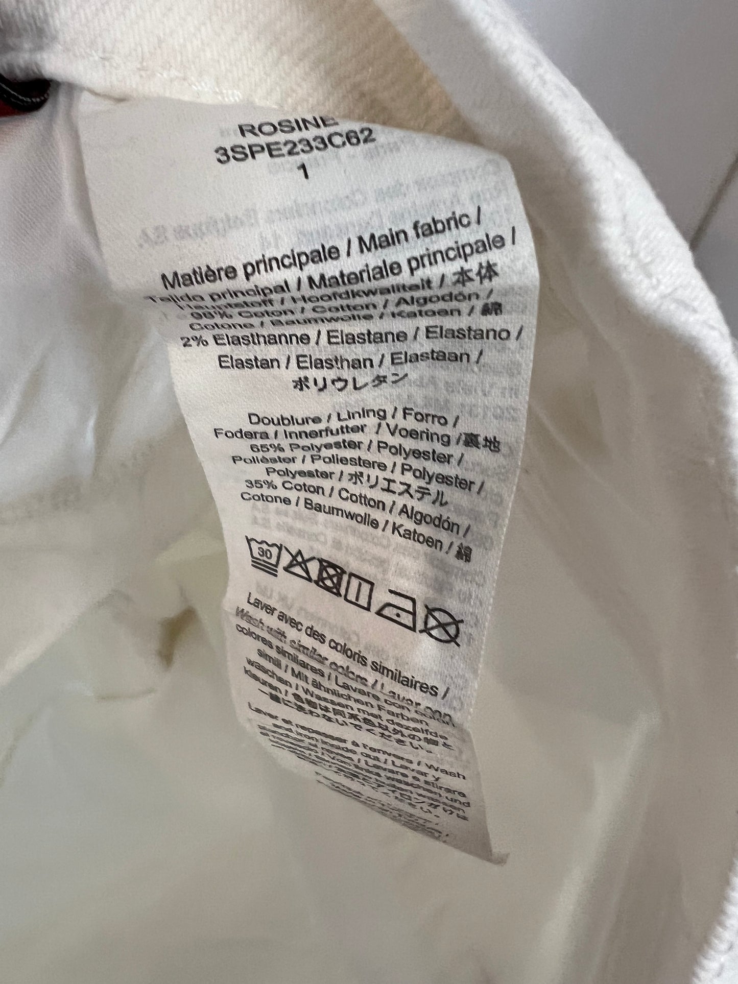 COMPTOIR DES COTONNIERS. Cropped white denim. T 38