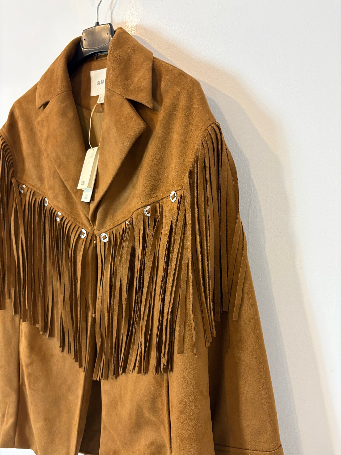 SLOWLOVE. Suede fringed jacket. TS