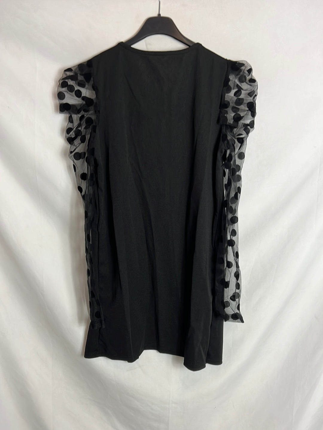 SHEIN. Black sheer sleeve jacket. TS