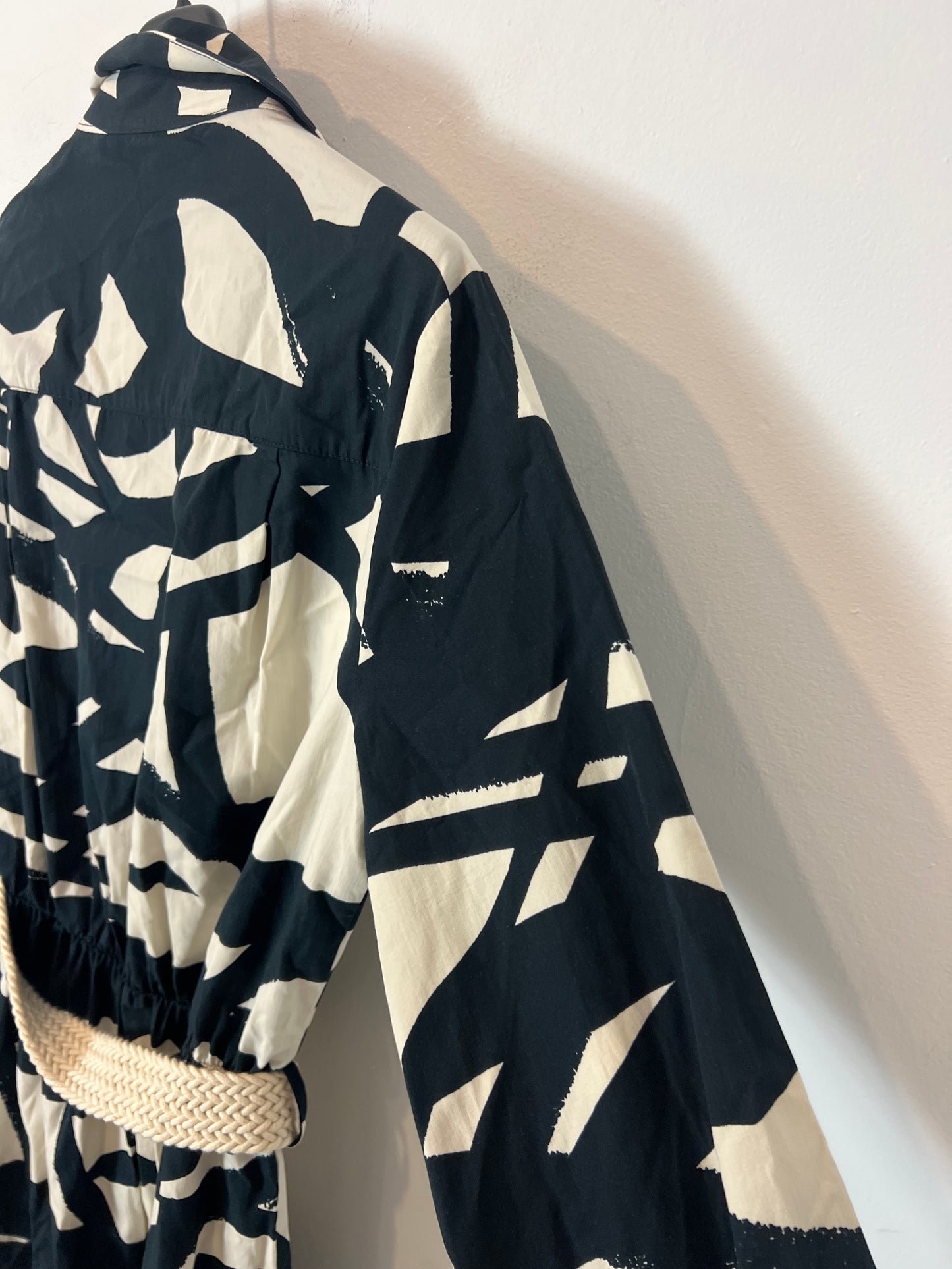 ZARA. Two-tone midi shirt dress. TS