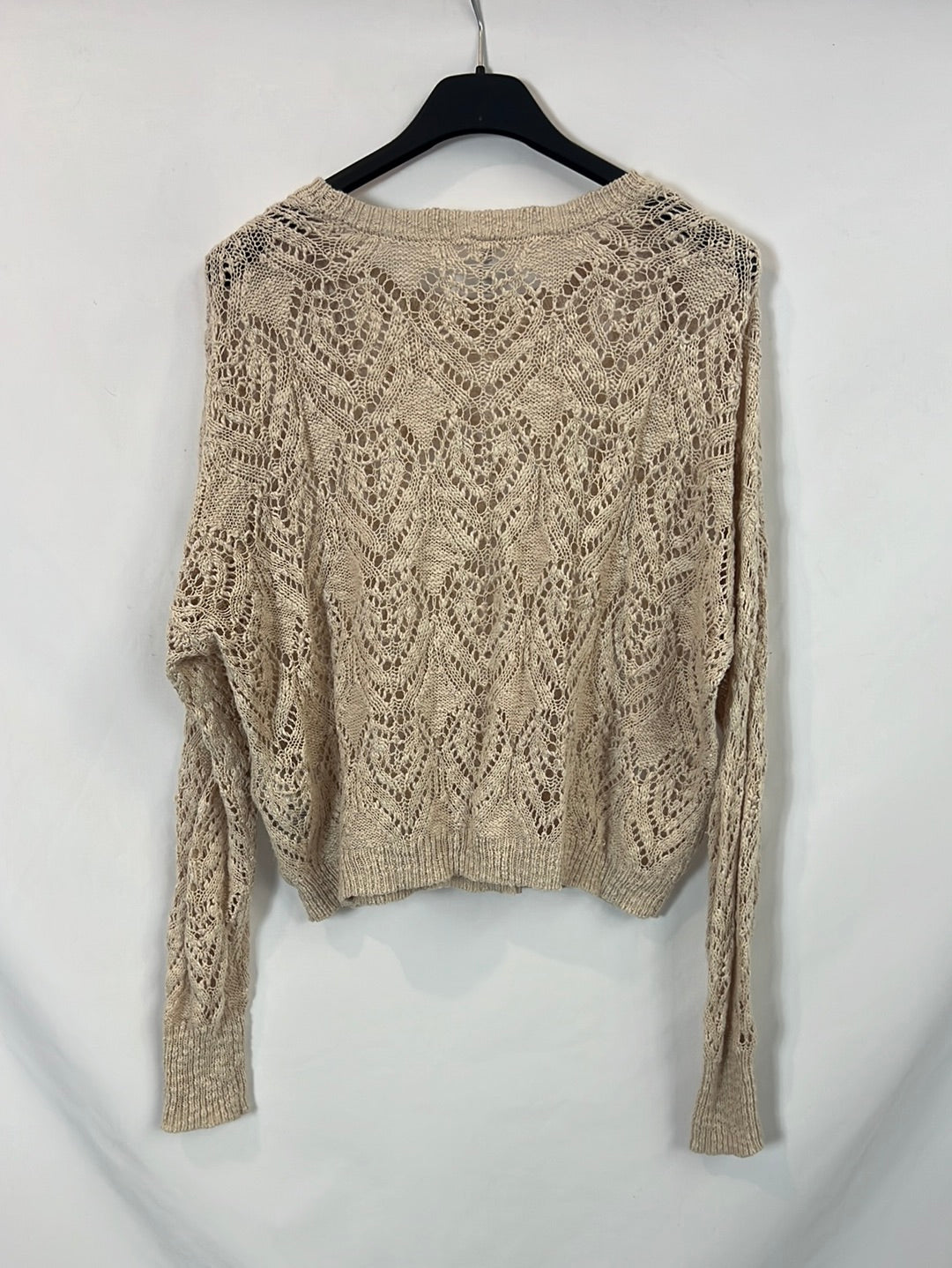 ONLY. Jersey beige troquelado T.s