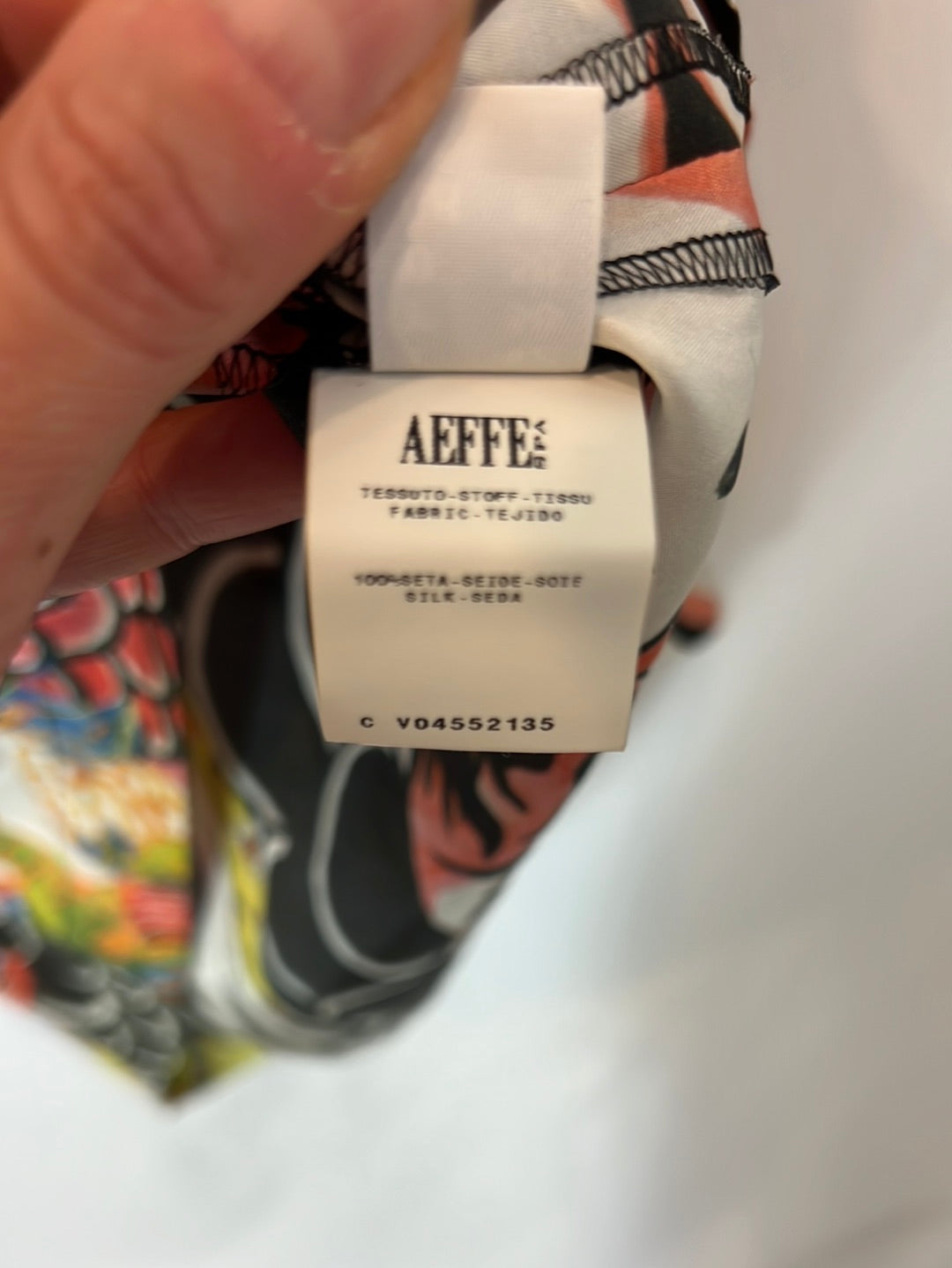 PHILOSOPHY OF ALBERTA FERRETT. Printed silk top/dress. Size 38