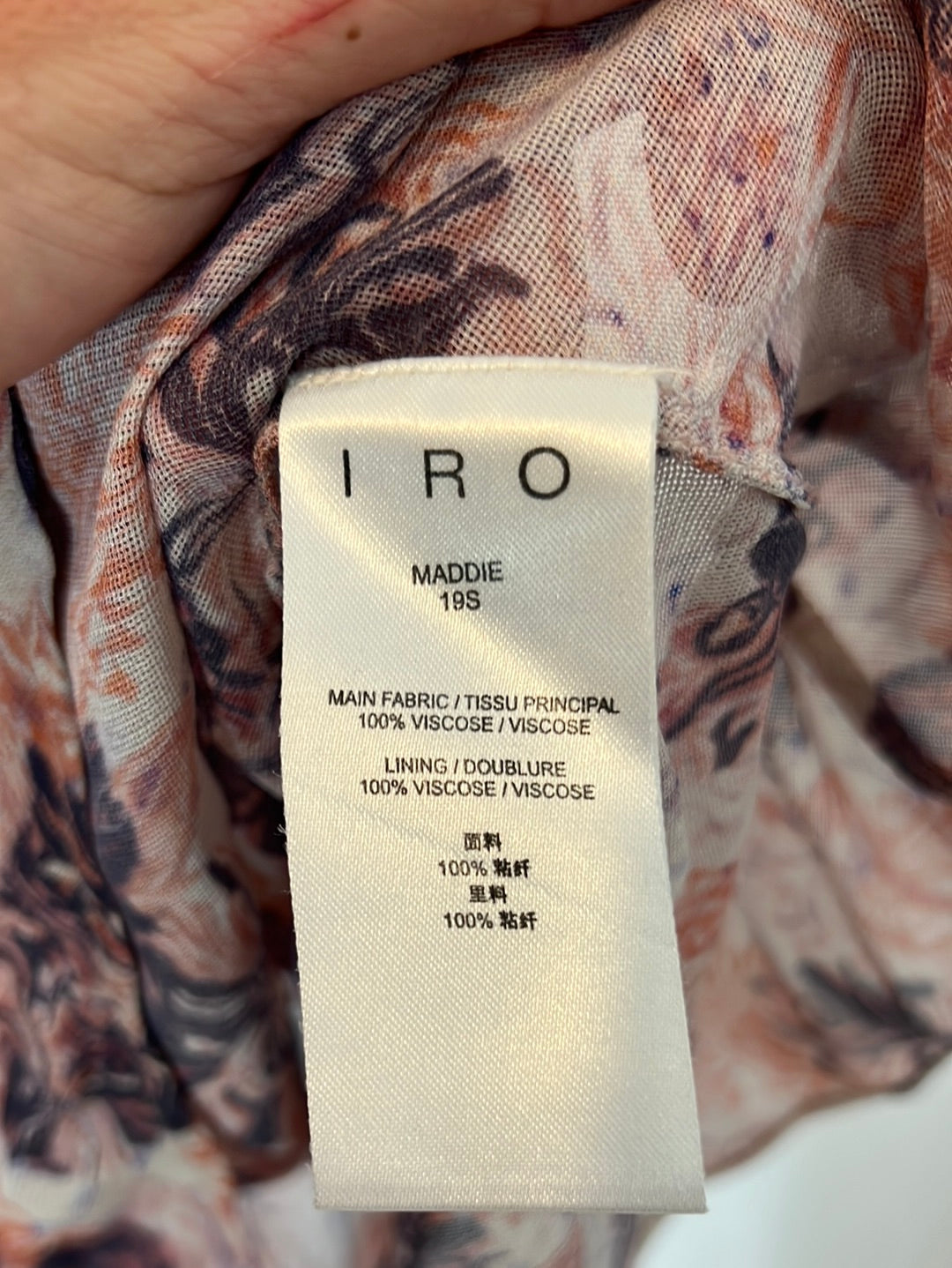 IRO. Vestido largo estampado camisero. T 36