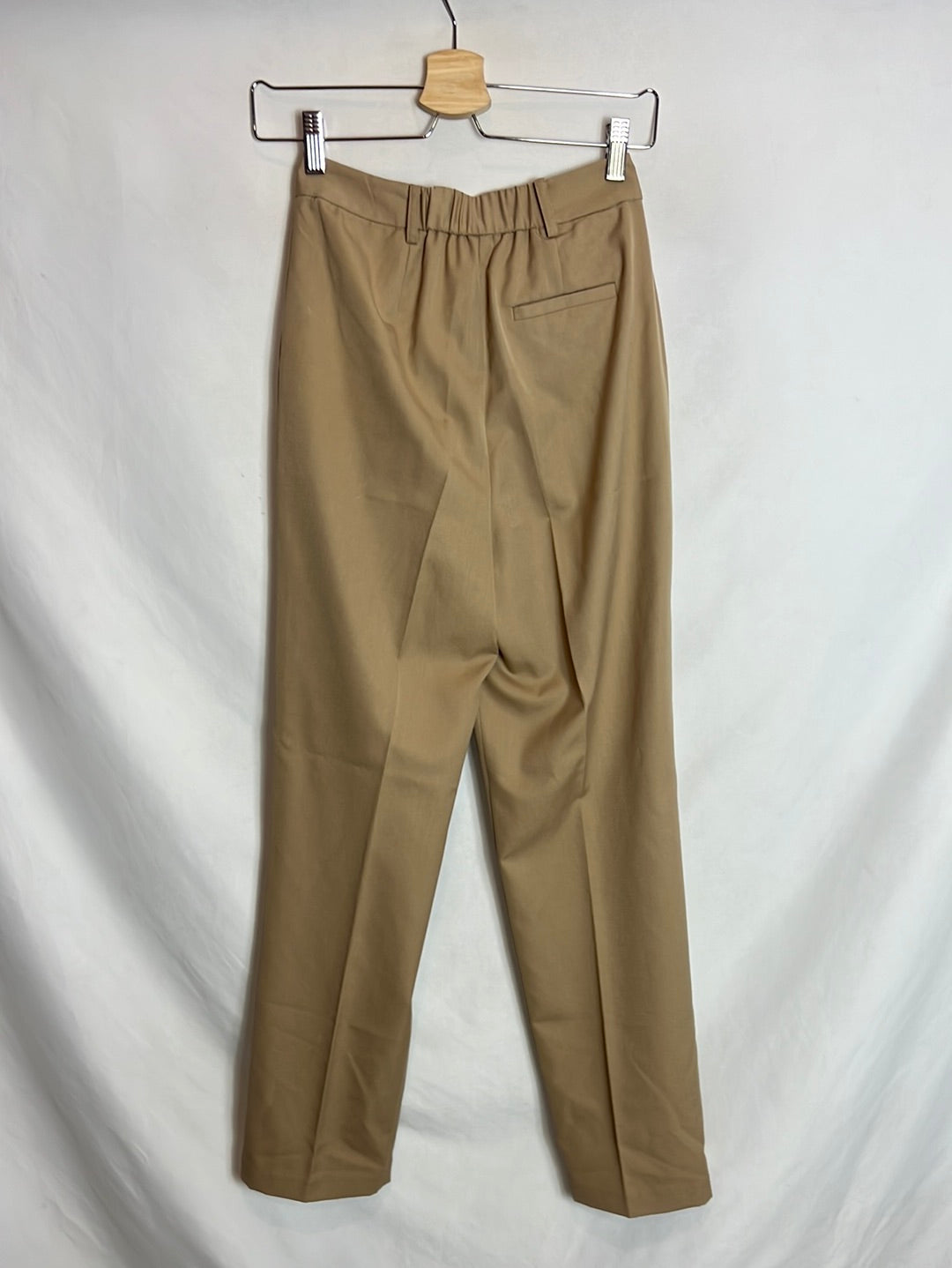 THE DROP. Pantalón beige pinzas T.xxs