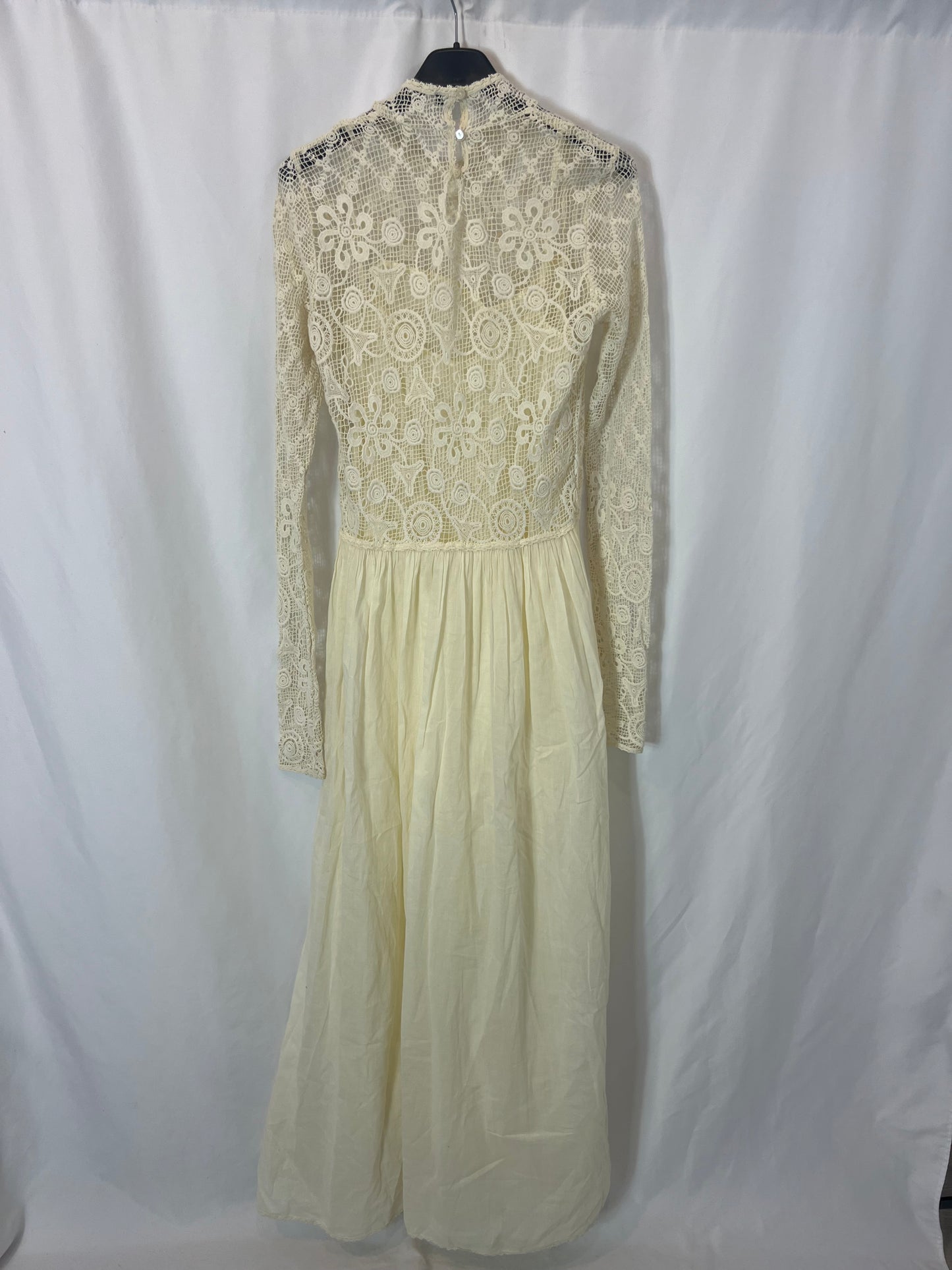 OTRAS. Vestido largo doble textura crudo. T XS