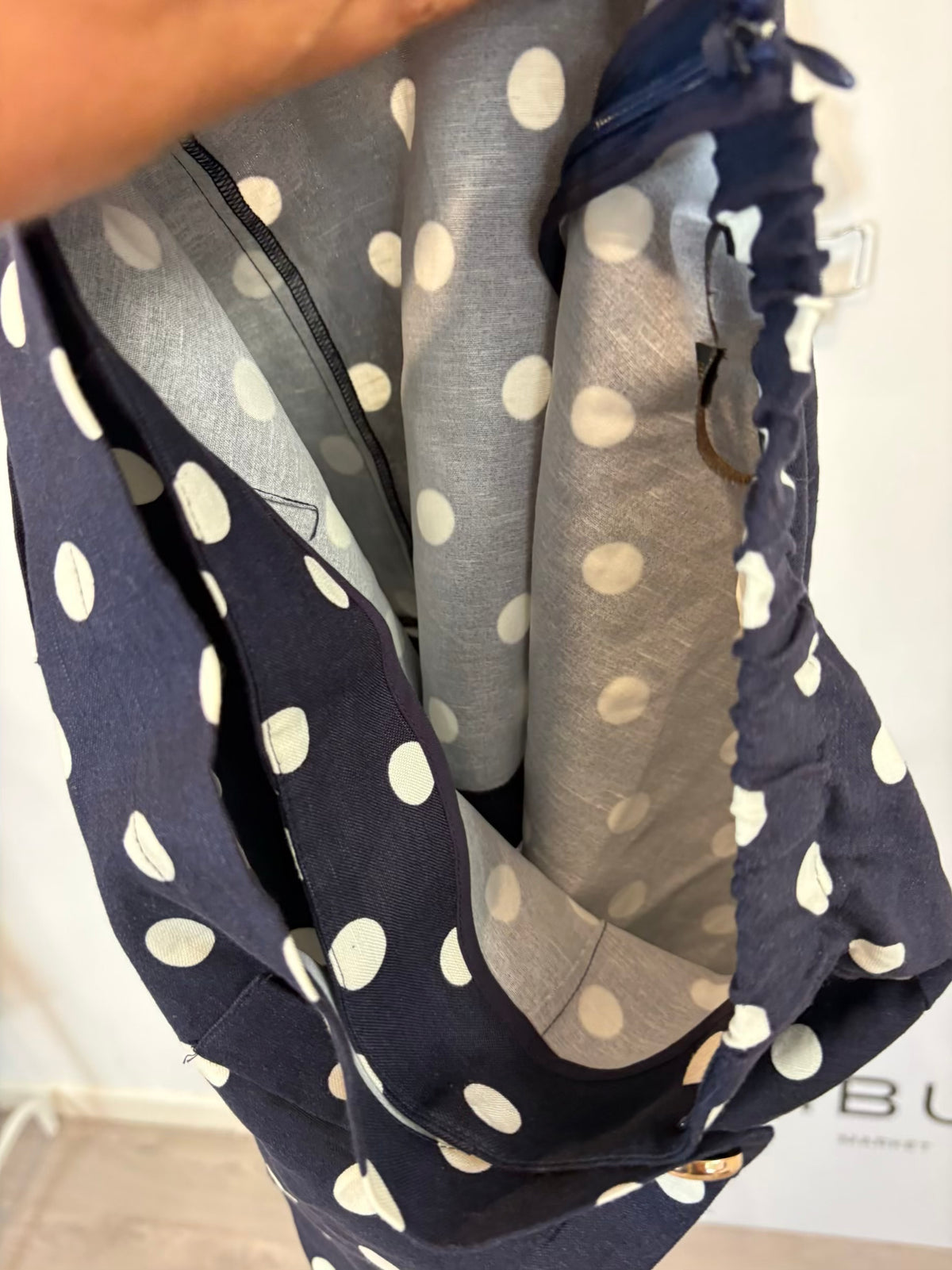 MAJE. Conjunto top y pantalón corto lunares