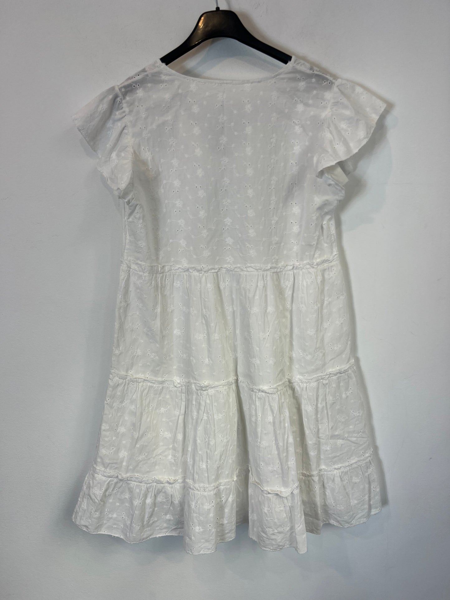 OTRAS. Vestido corto algodón bordados. T S