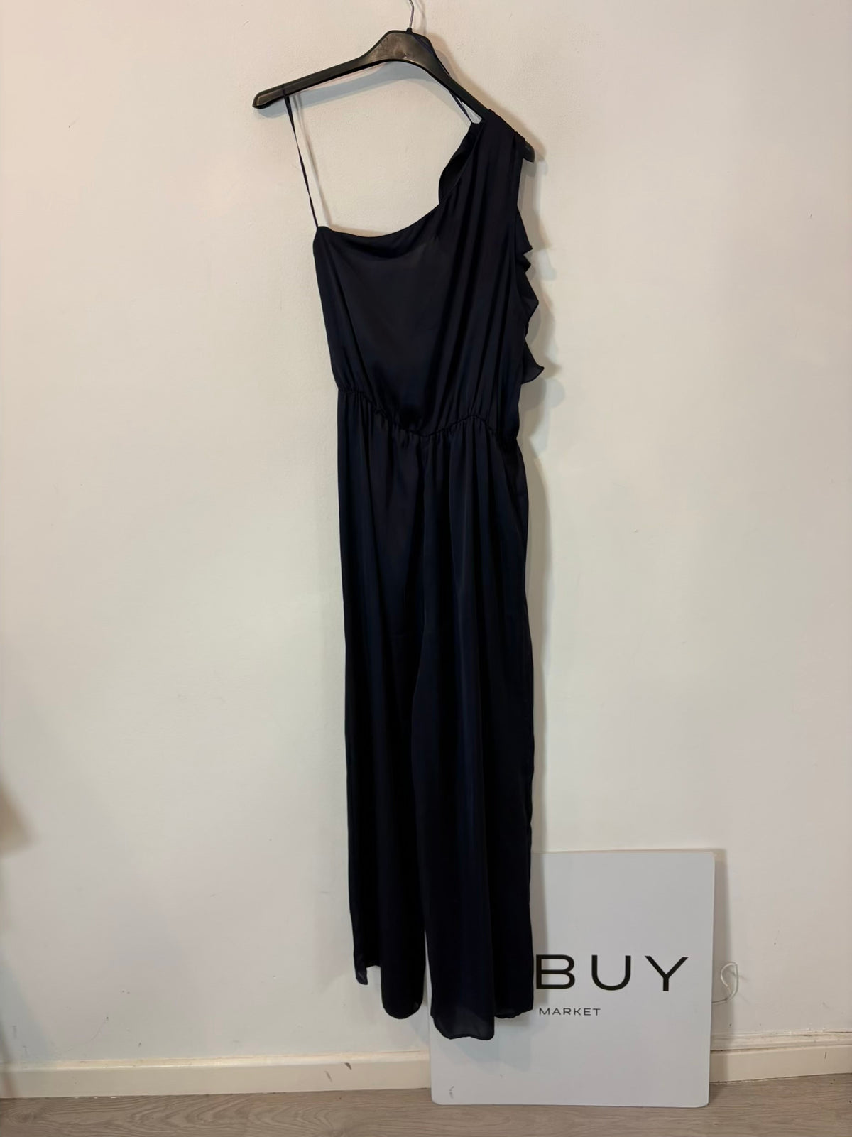 ZARA. Mono largo azul asimetrico