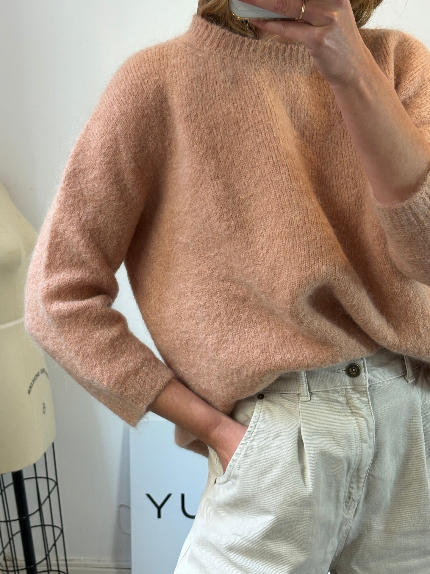LION OF PORCHES. Jersey beige mohair