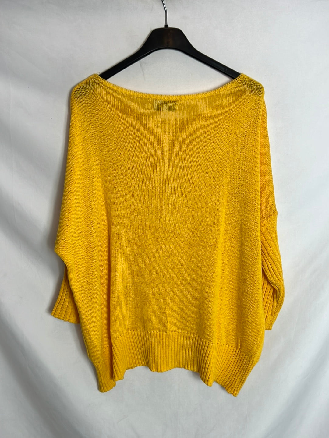 LONTANANZA. Jersey amarillo cuello barco . T U(M/L)