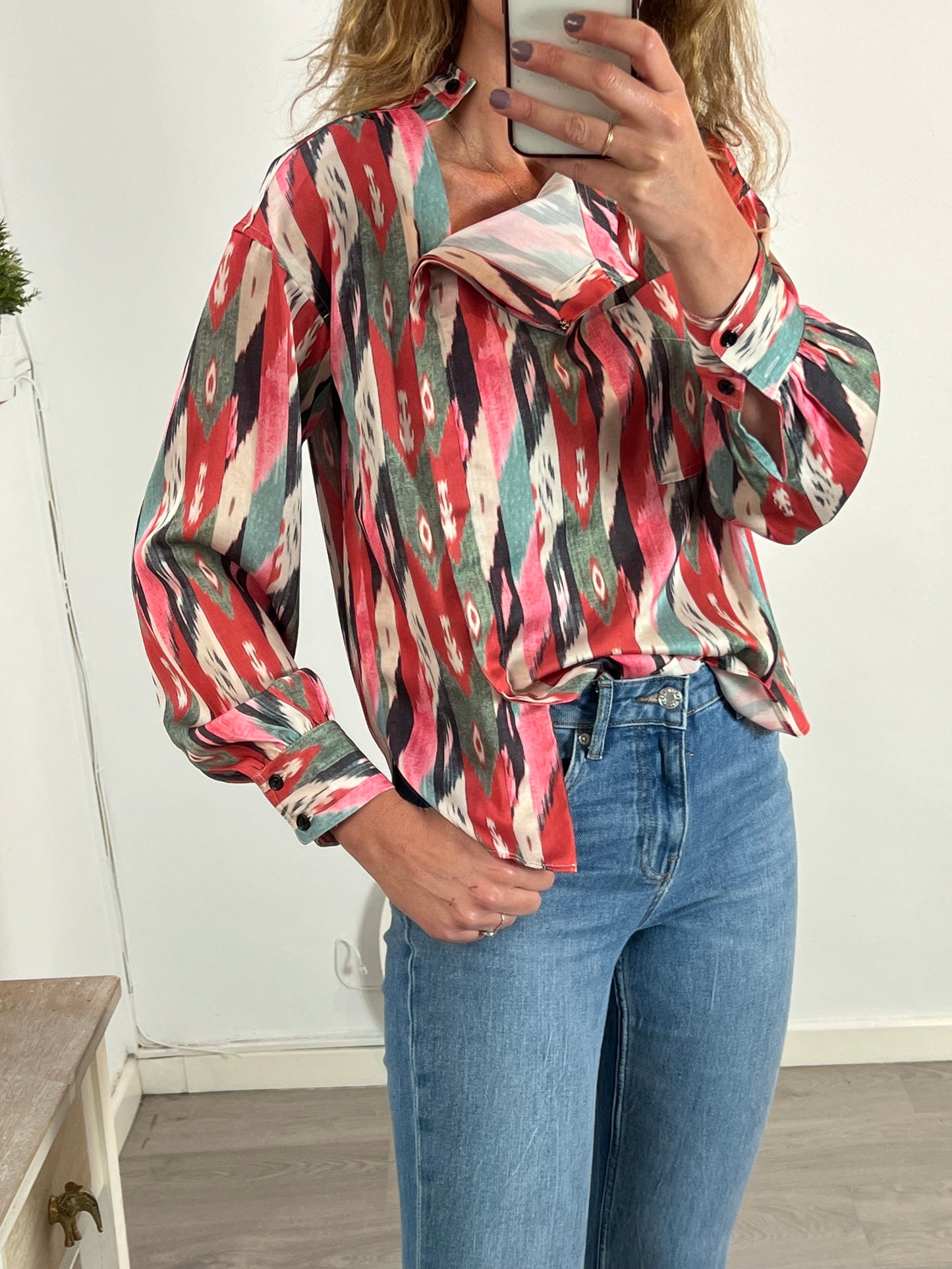 ISABEL MARANT ÉTOILE. Blusa colores botonadura lateral. T 34