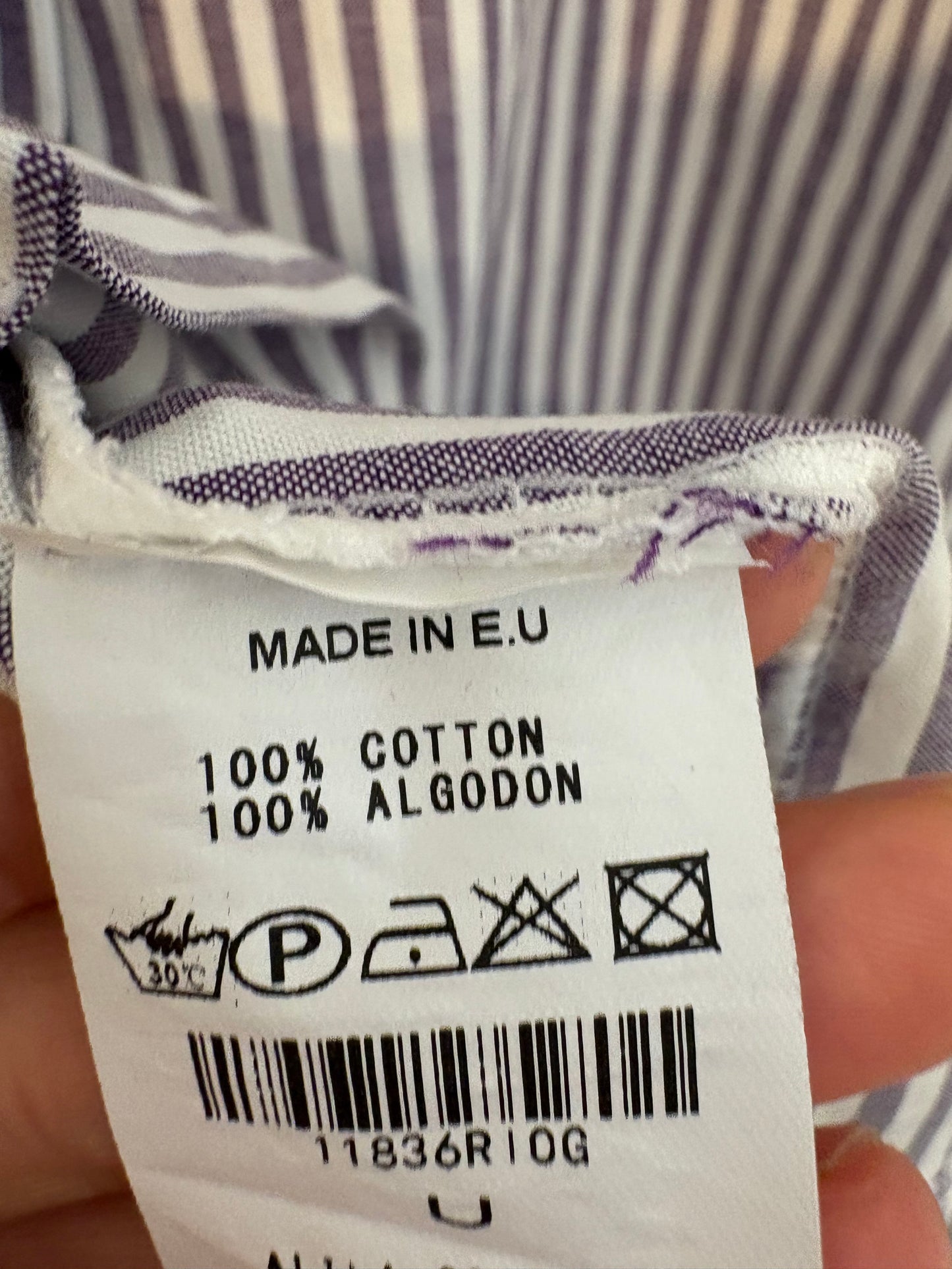 AMEÉ. Blusa rayas malva
