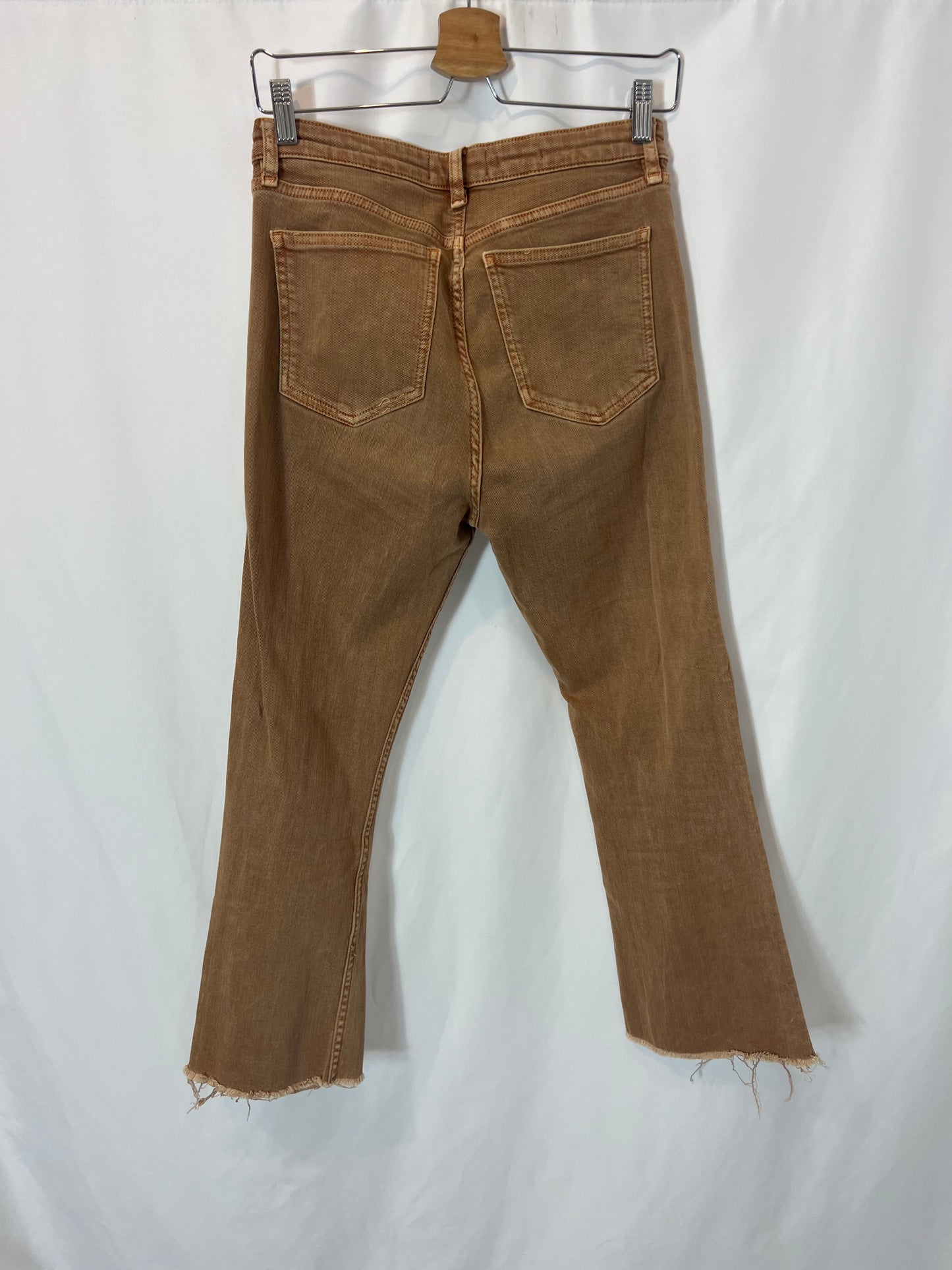 MANGO. Cropped denim worn effect tile. T 38