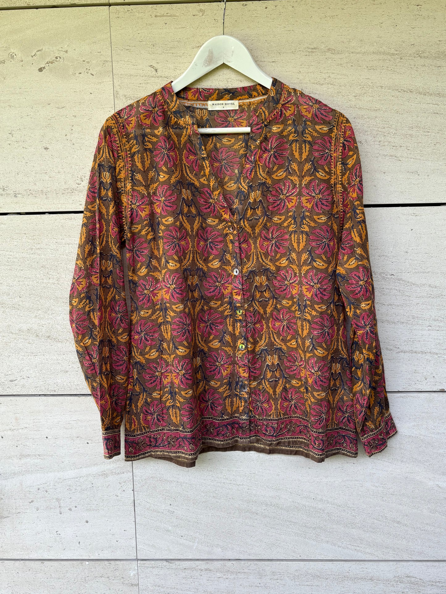 MAISON HOTEL. Blusa estampada algodón. T S