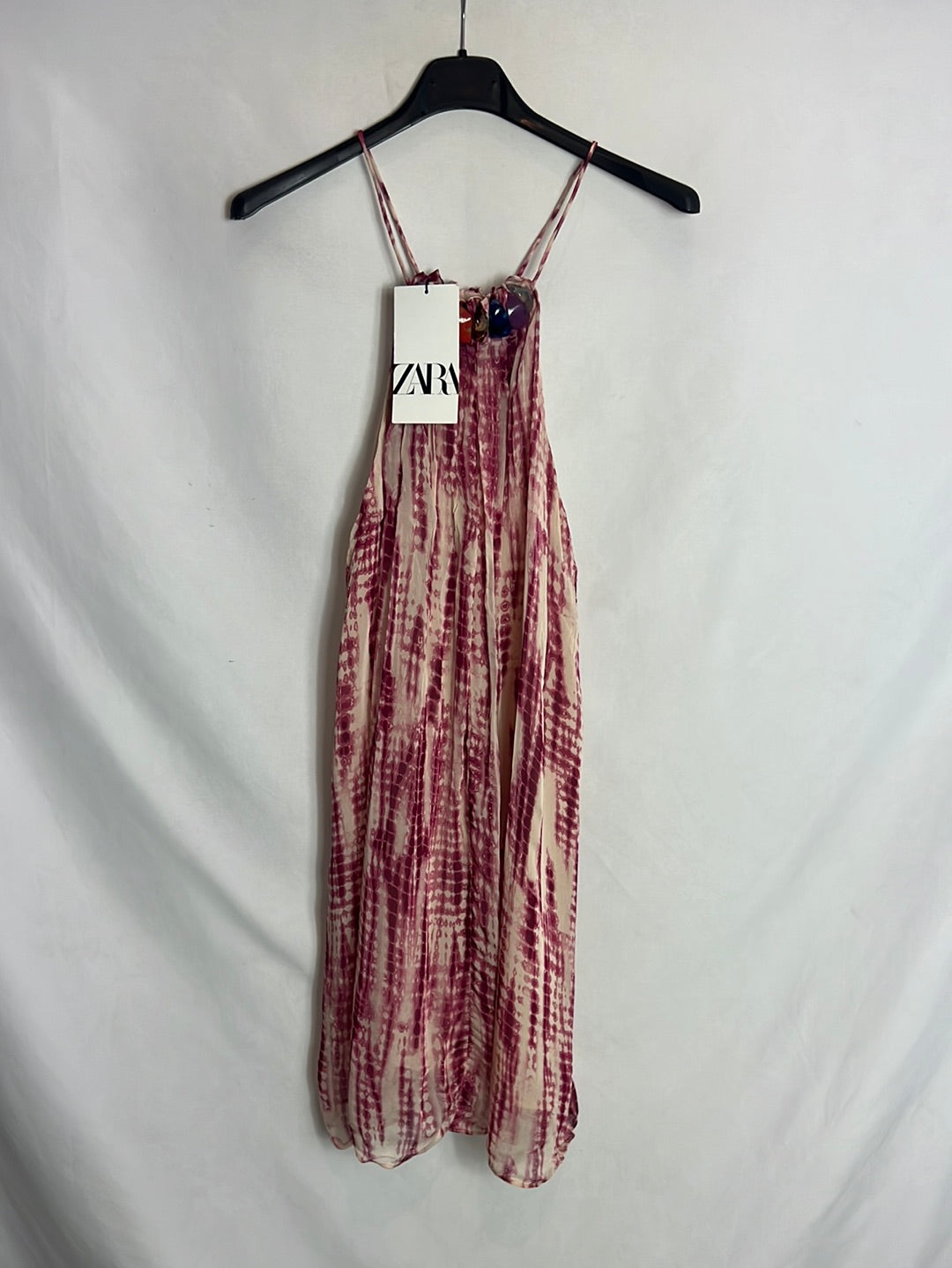 ZARA. Halter-neck tie-dye short dress. TM  Hibuy market