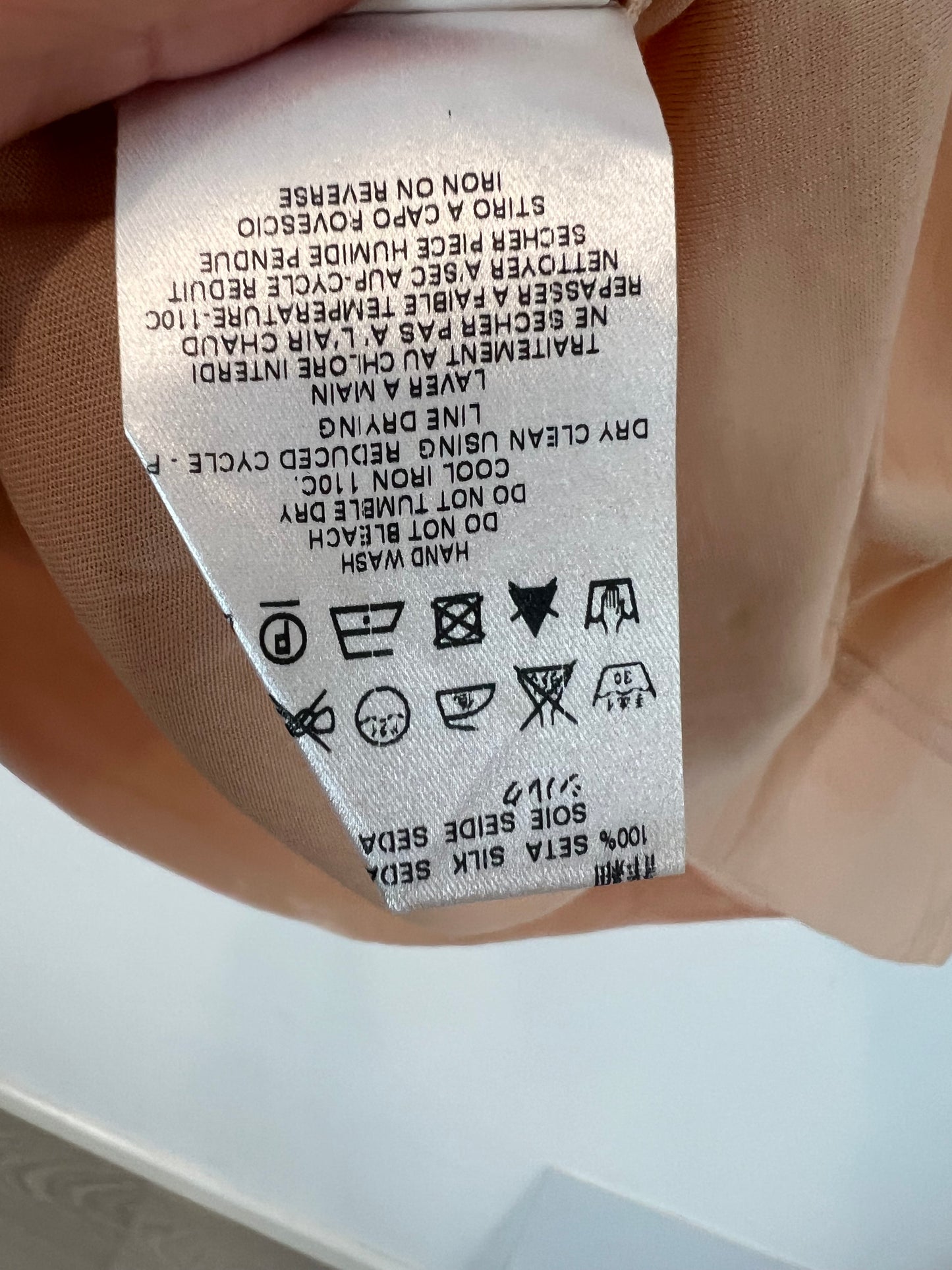 SEE BY CHLOÉ. Top tono pastel algodón y seda. T 40 (s)