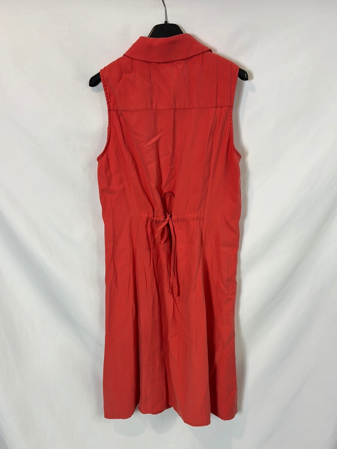 MANGO. Vestido midi coral T.m