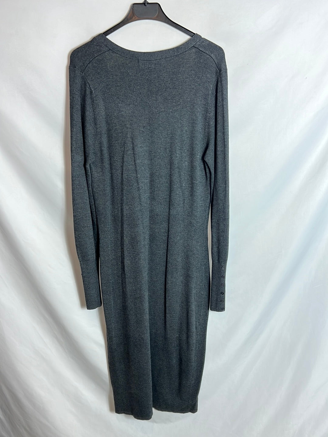 ZARA. Vestido gris punto T.m