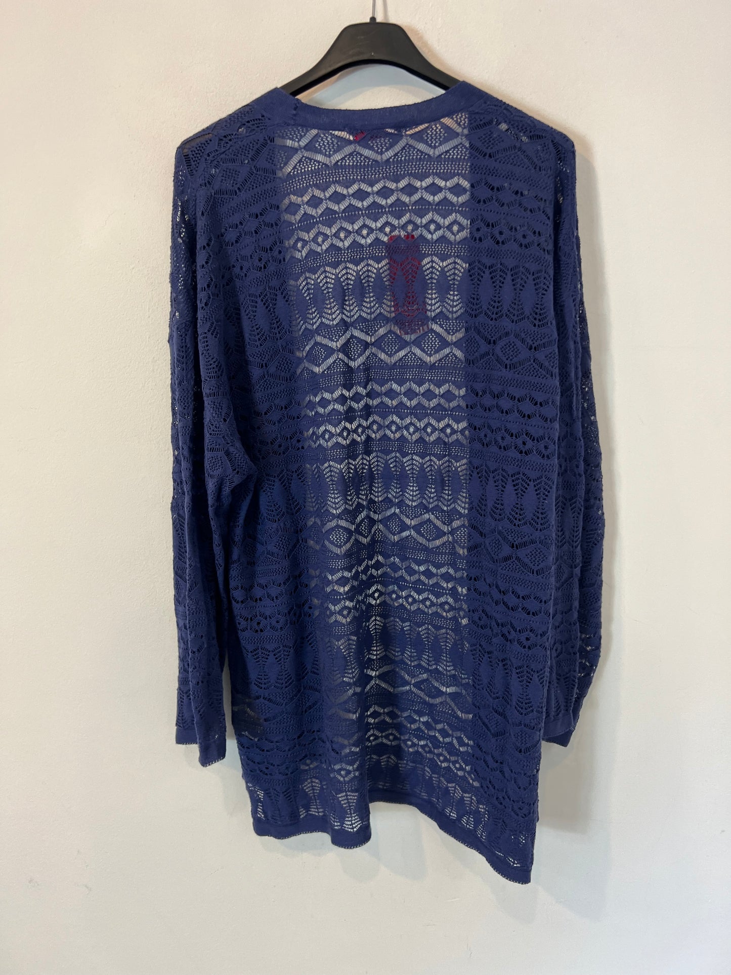 PINK WOMAN. chaqueta troquelada azul T.s