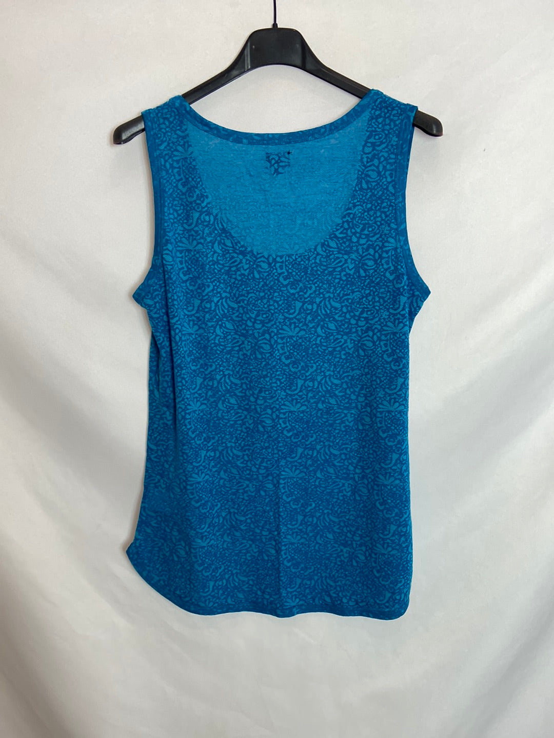 NATURA. Blue printed sleeveless top TM