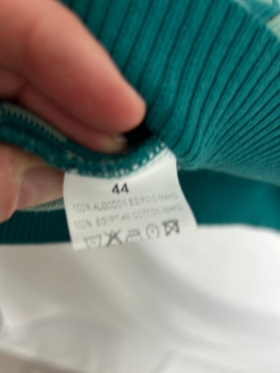 WENDY'S LITTLE HOUSE. Green checked cotton sweater. TM