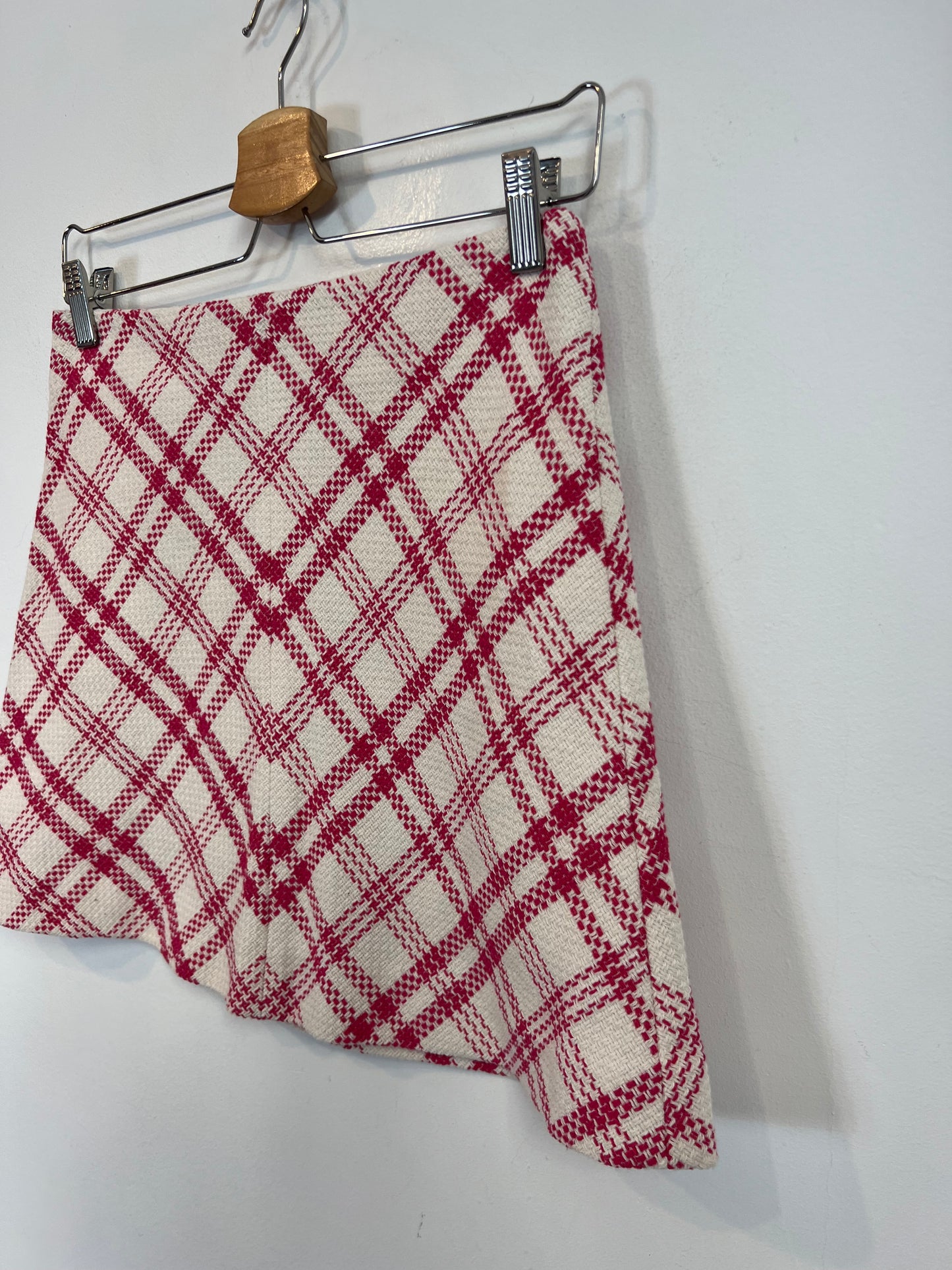 ZARA. Falda corta cuadros T.s